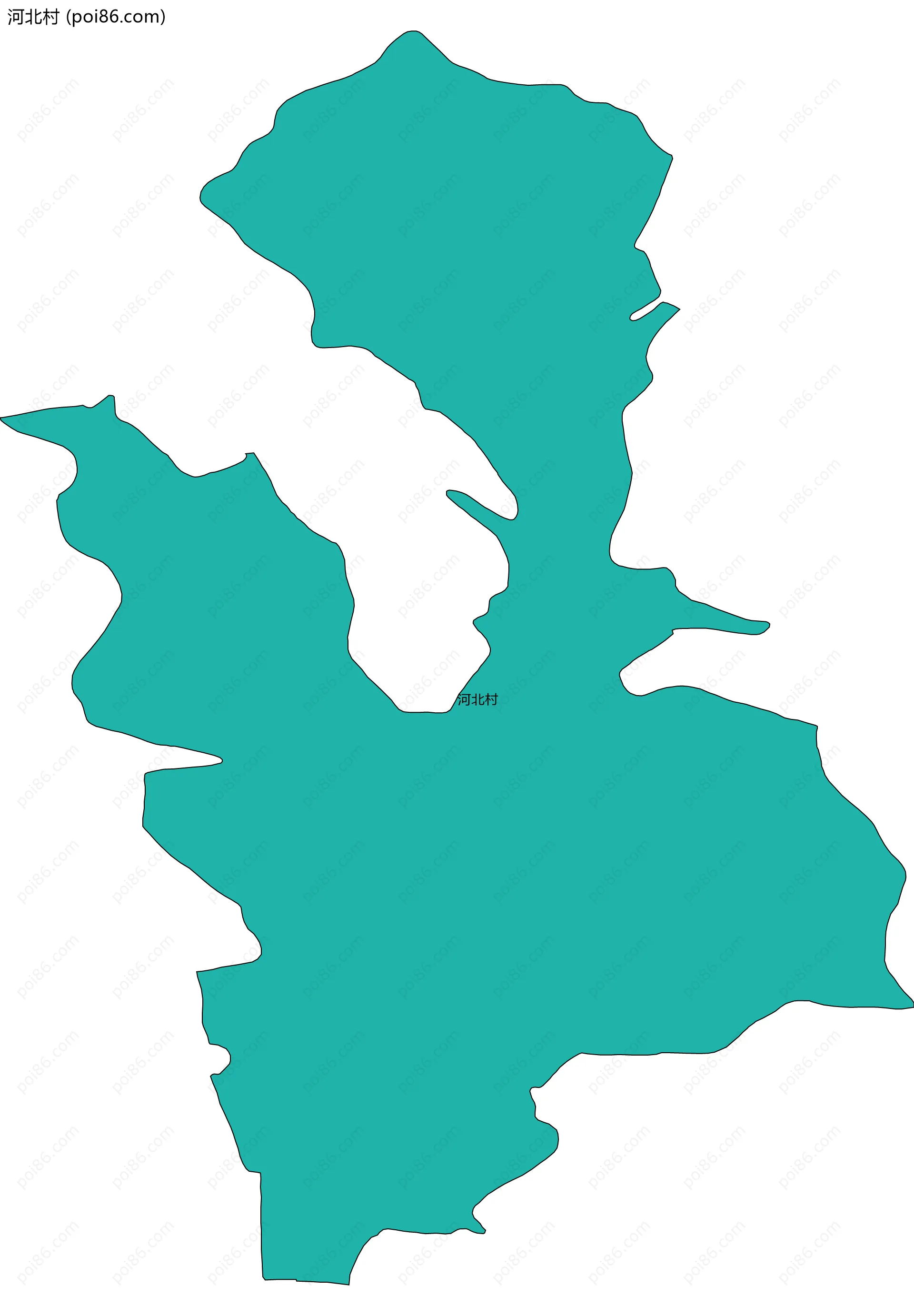 河北村边界地图