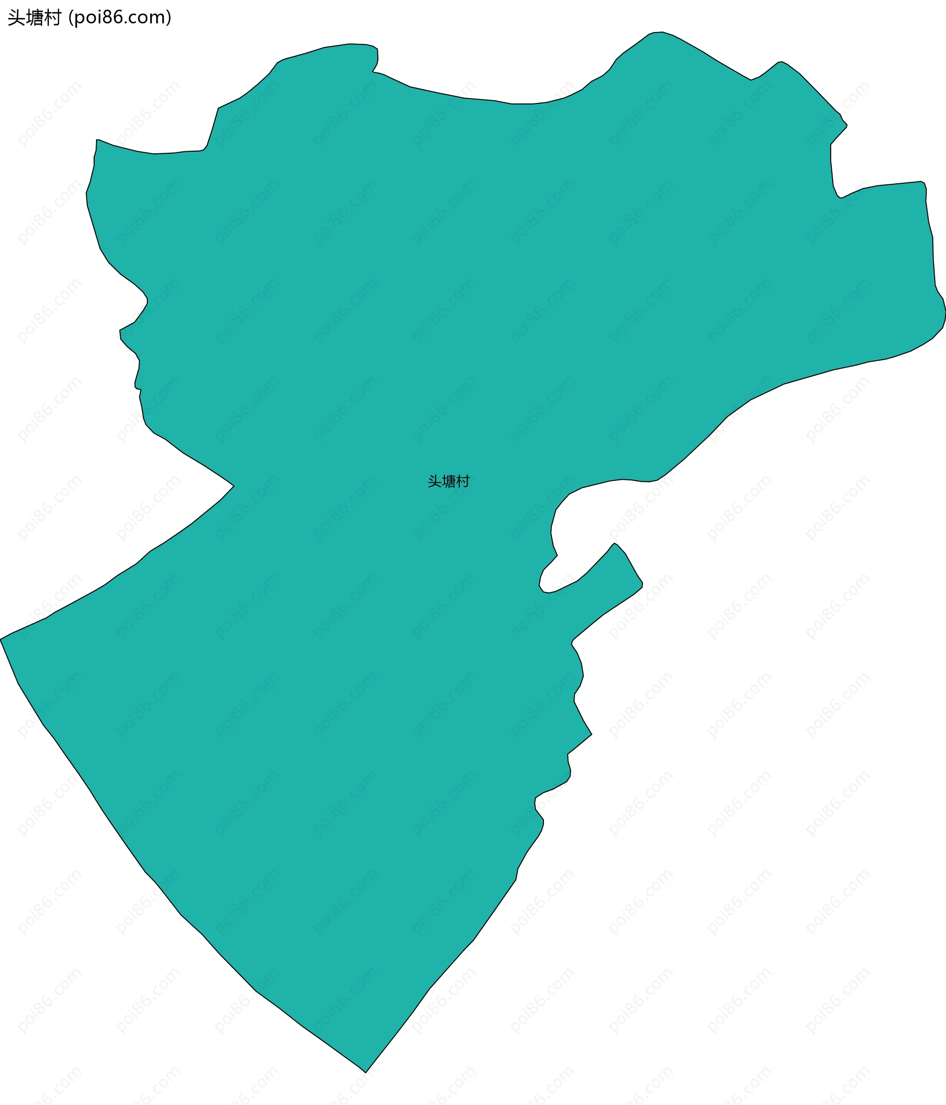 头塘村边界地图