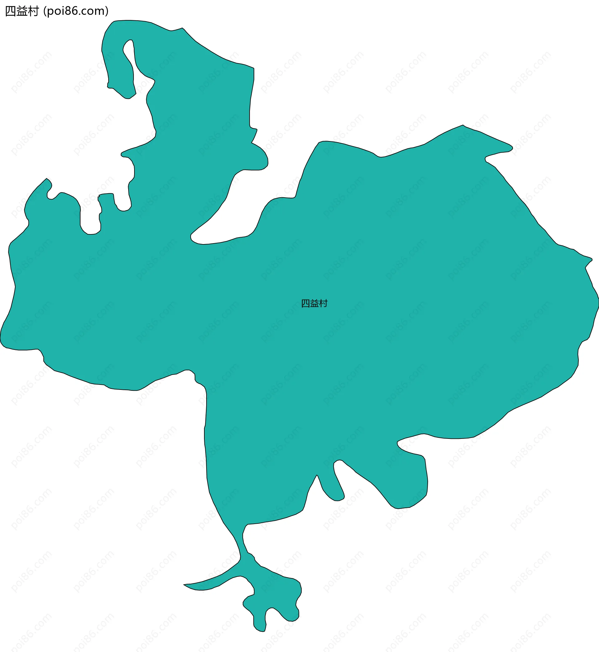 四益村边界地图