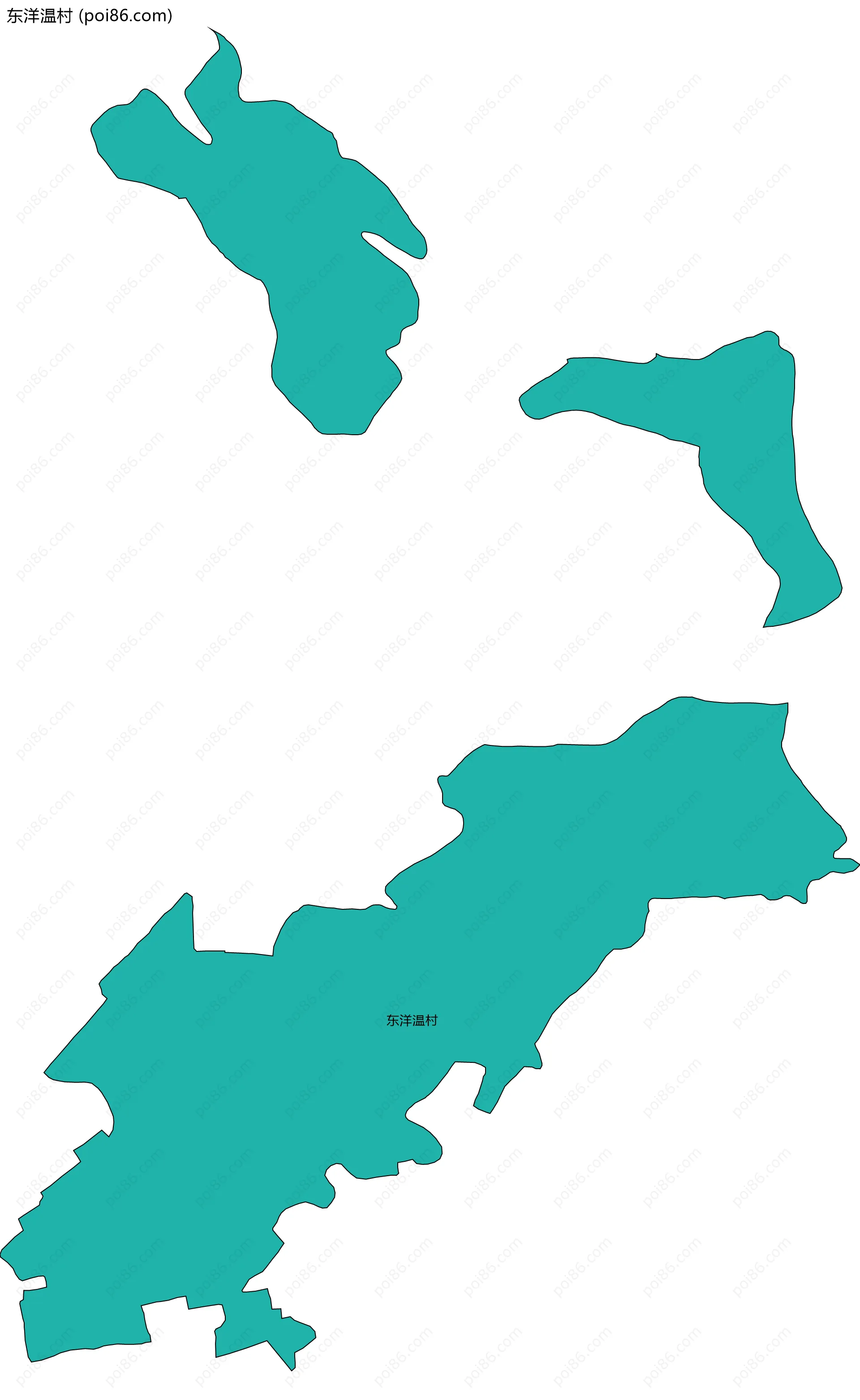 东洋温村边界地图