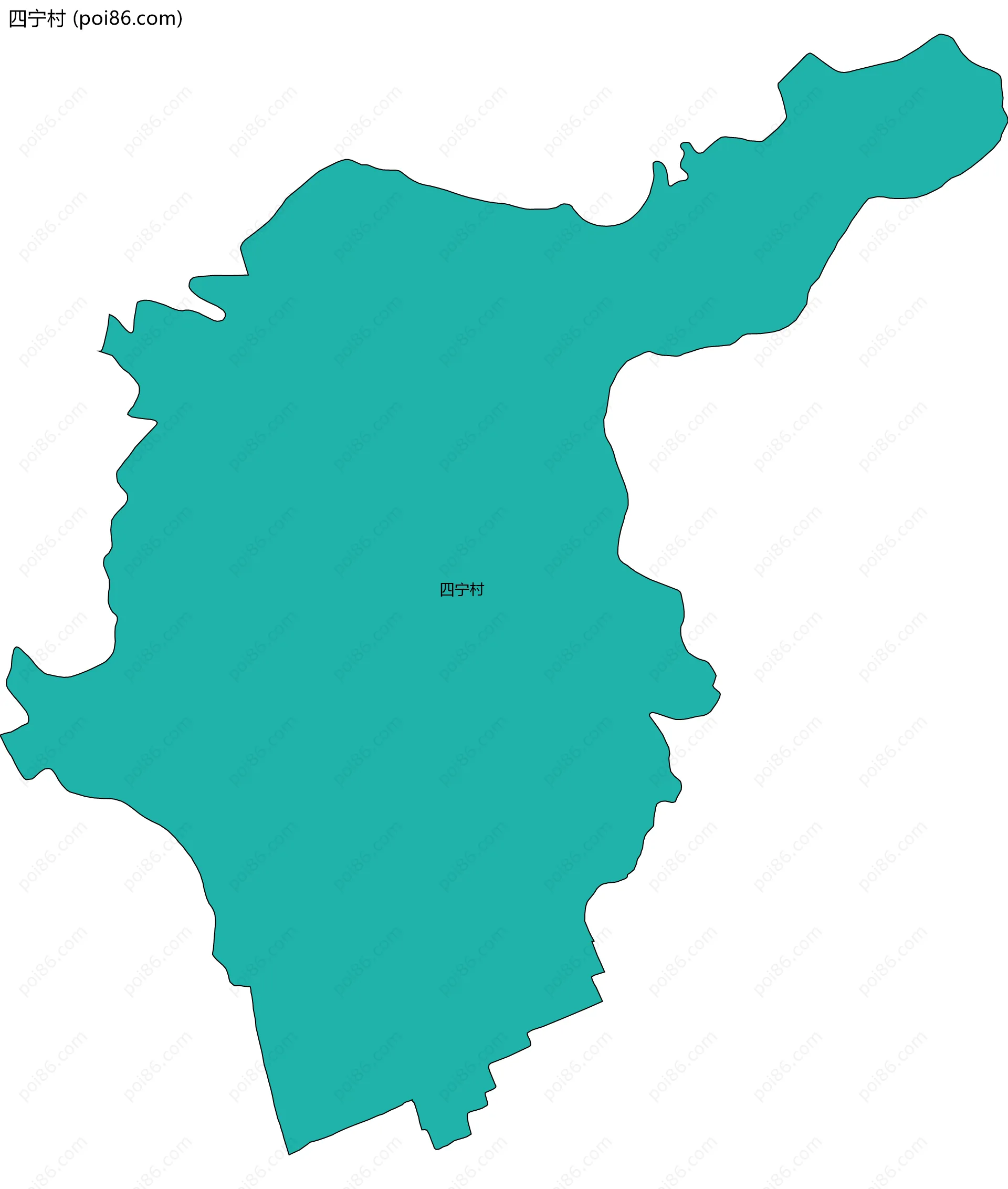 四宁村边界地图