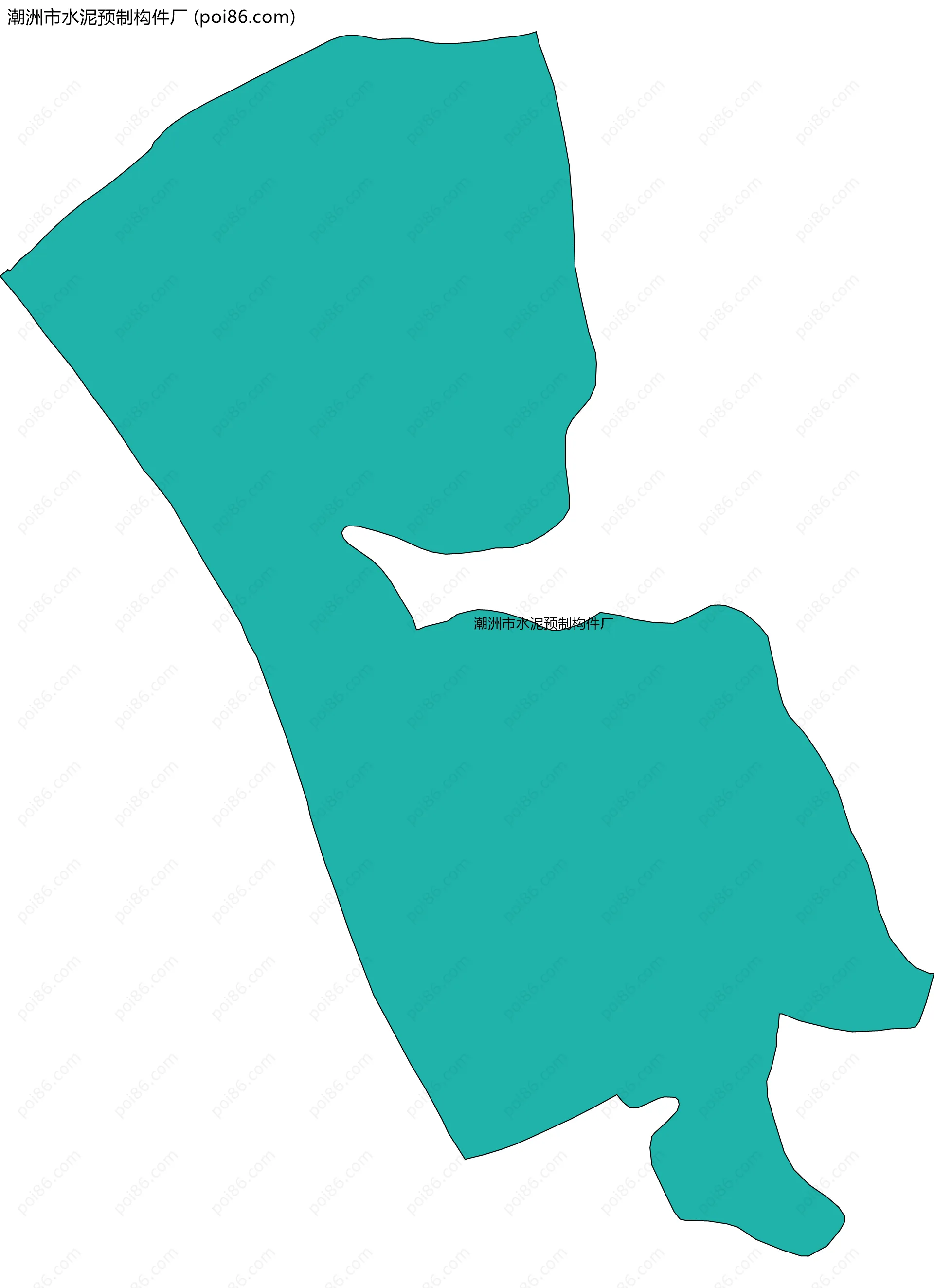 潮洲市水泥预制构件厂边界地图