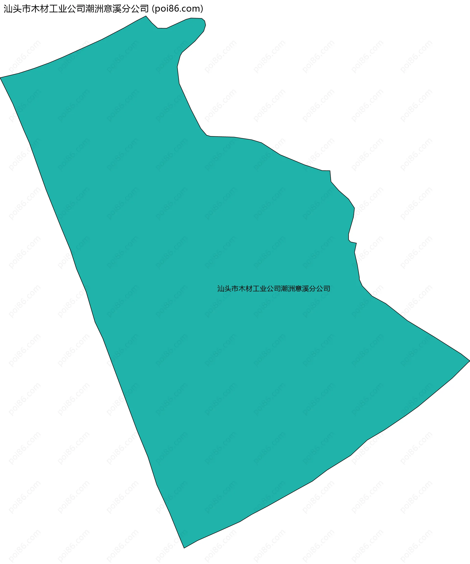 汕头市木材工业公司潮洲意溪分公司边界地图
