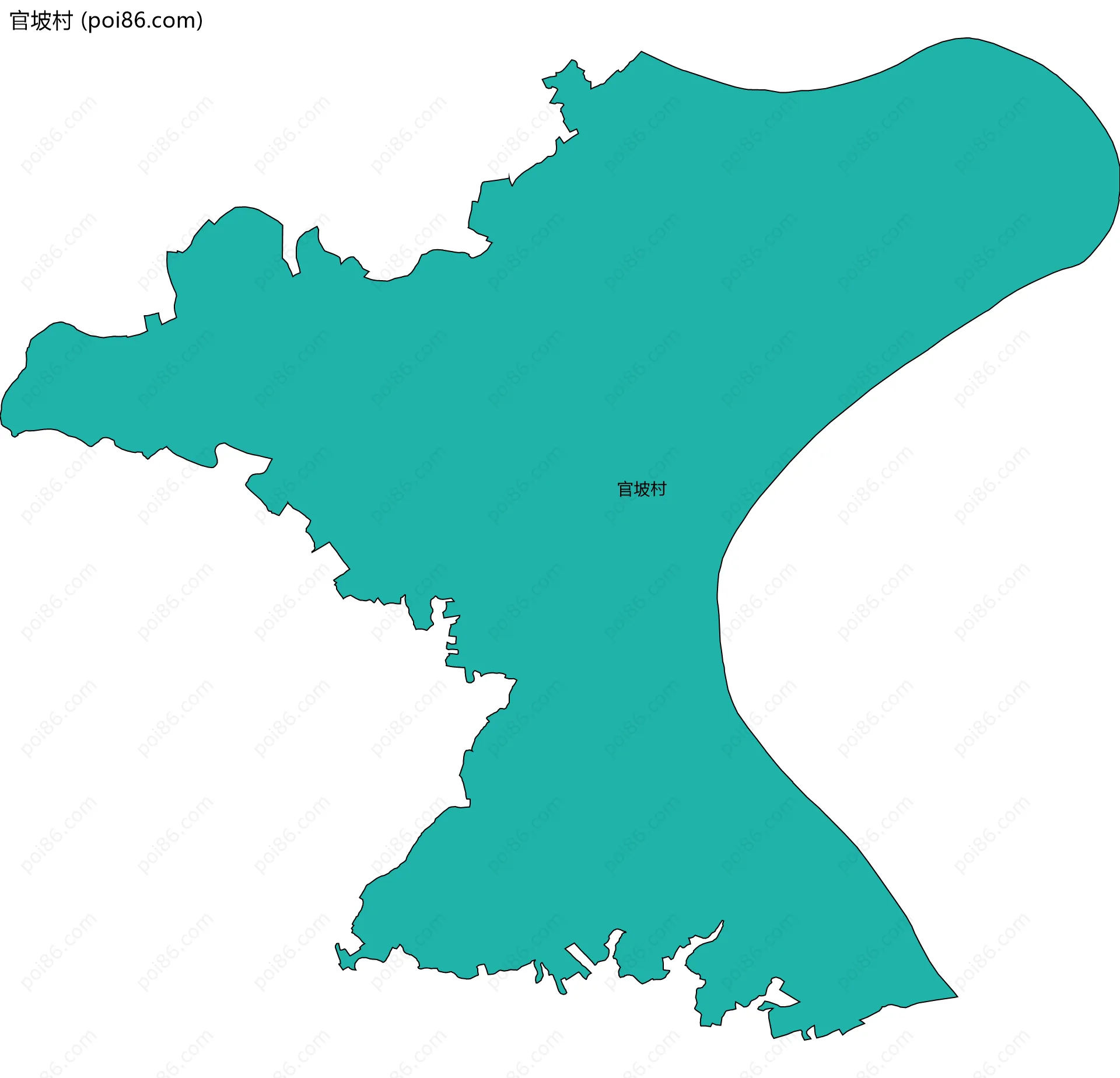 官坡村边界地图