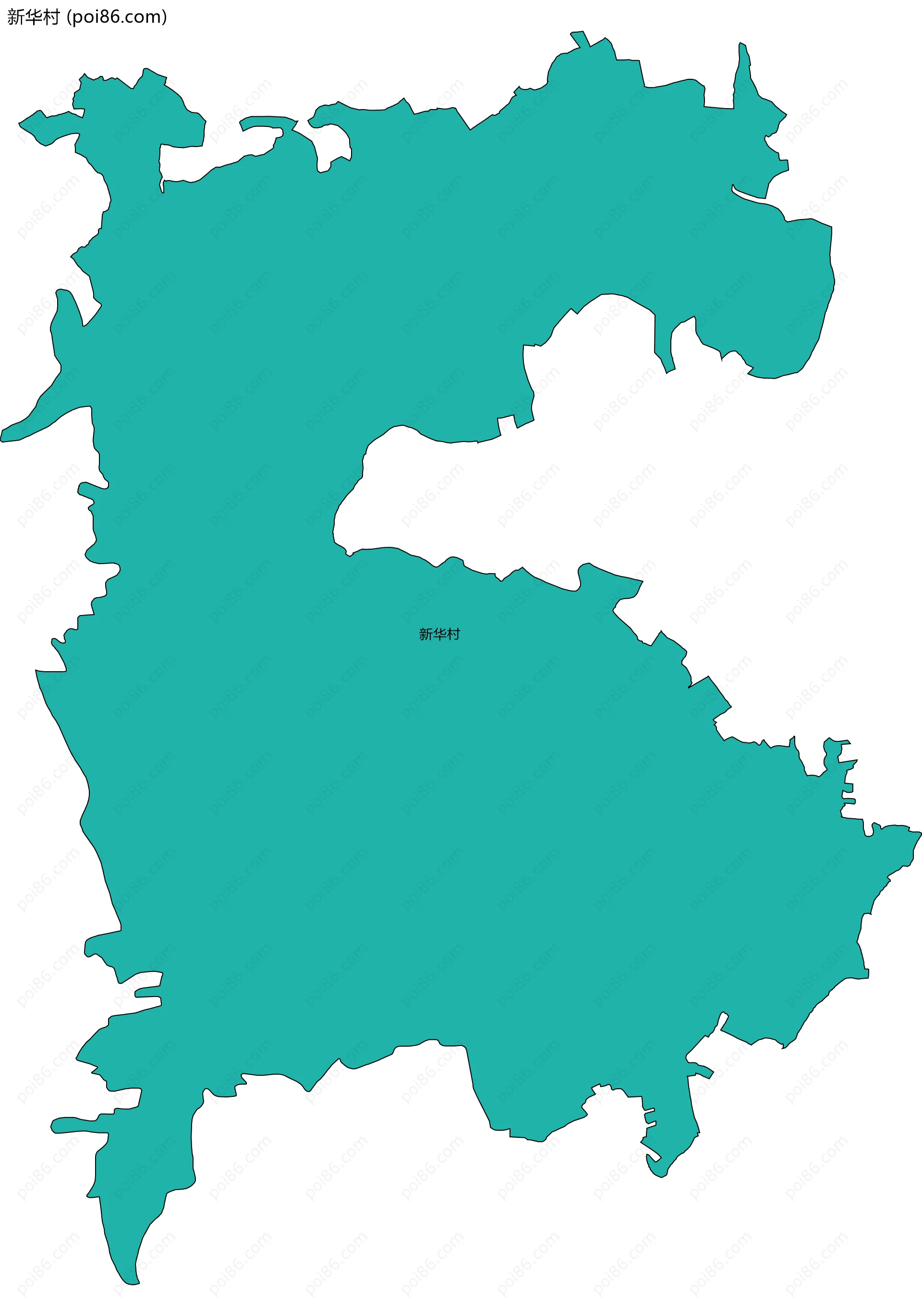 新华村边界地图
