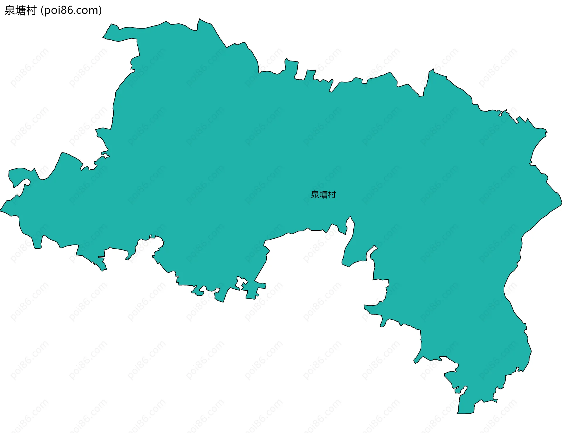 泉塘村边界地图