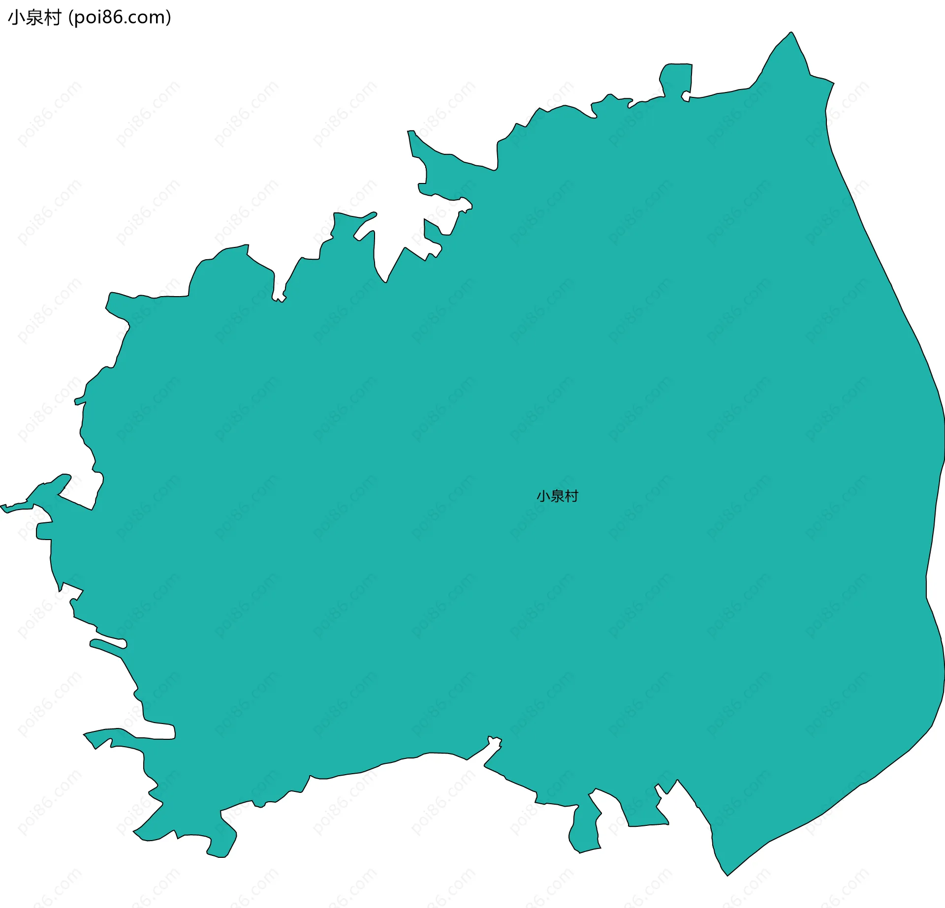 小泉村边界地图