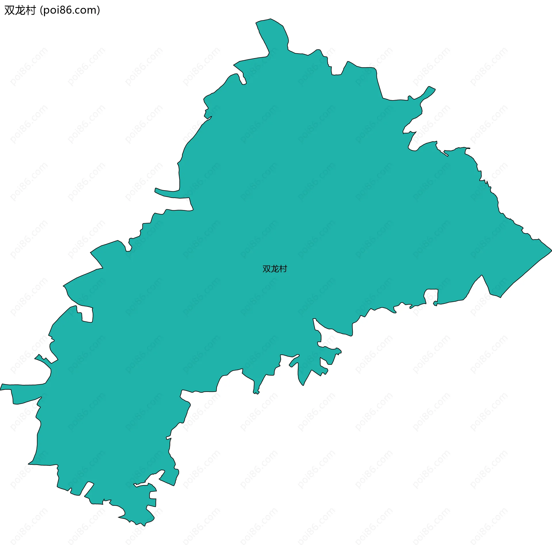 双龙村边界地图