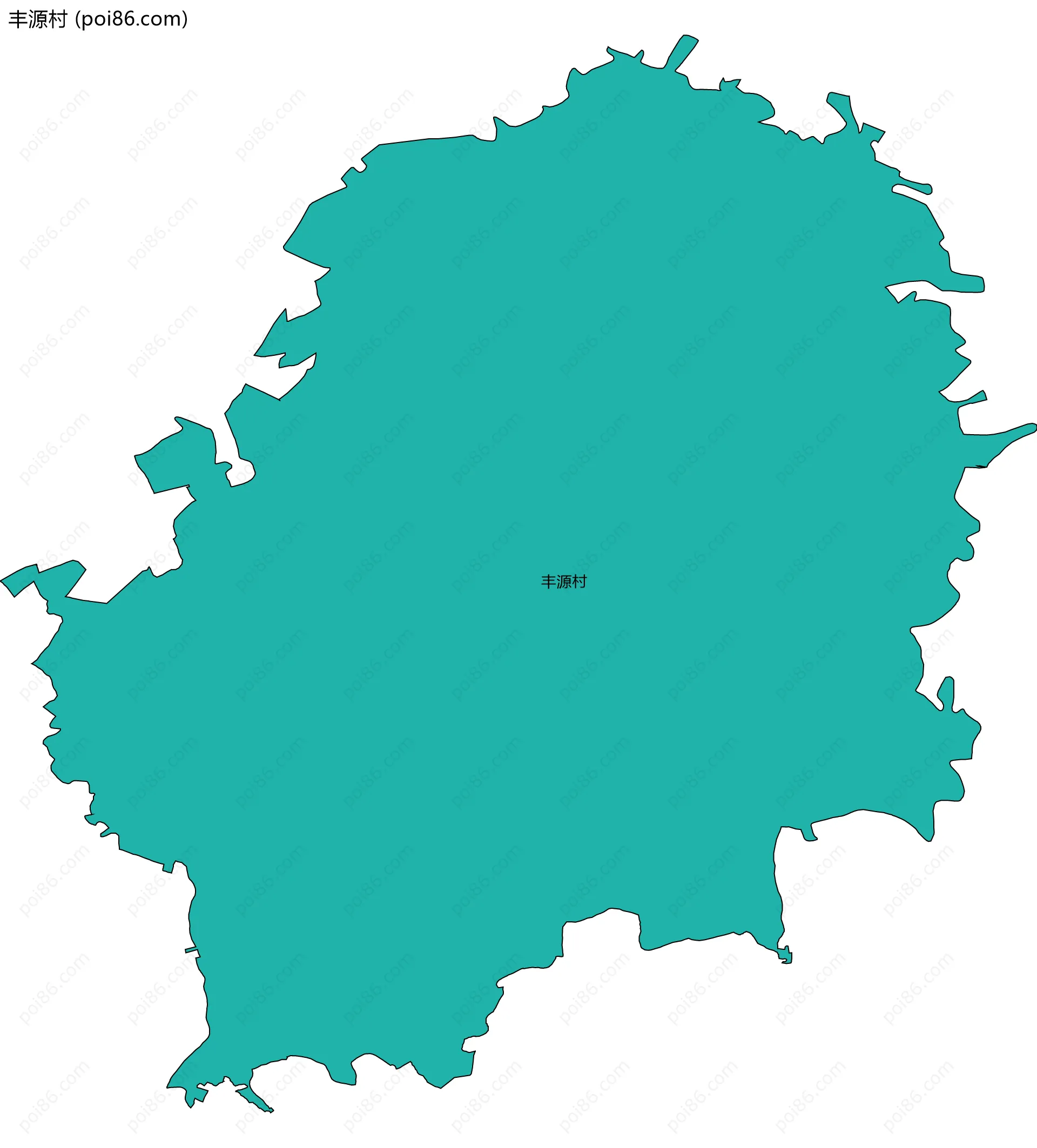 丰源村边界地图