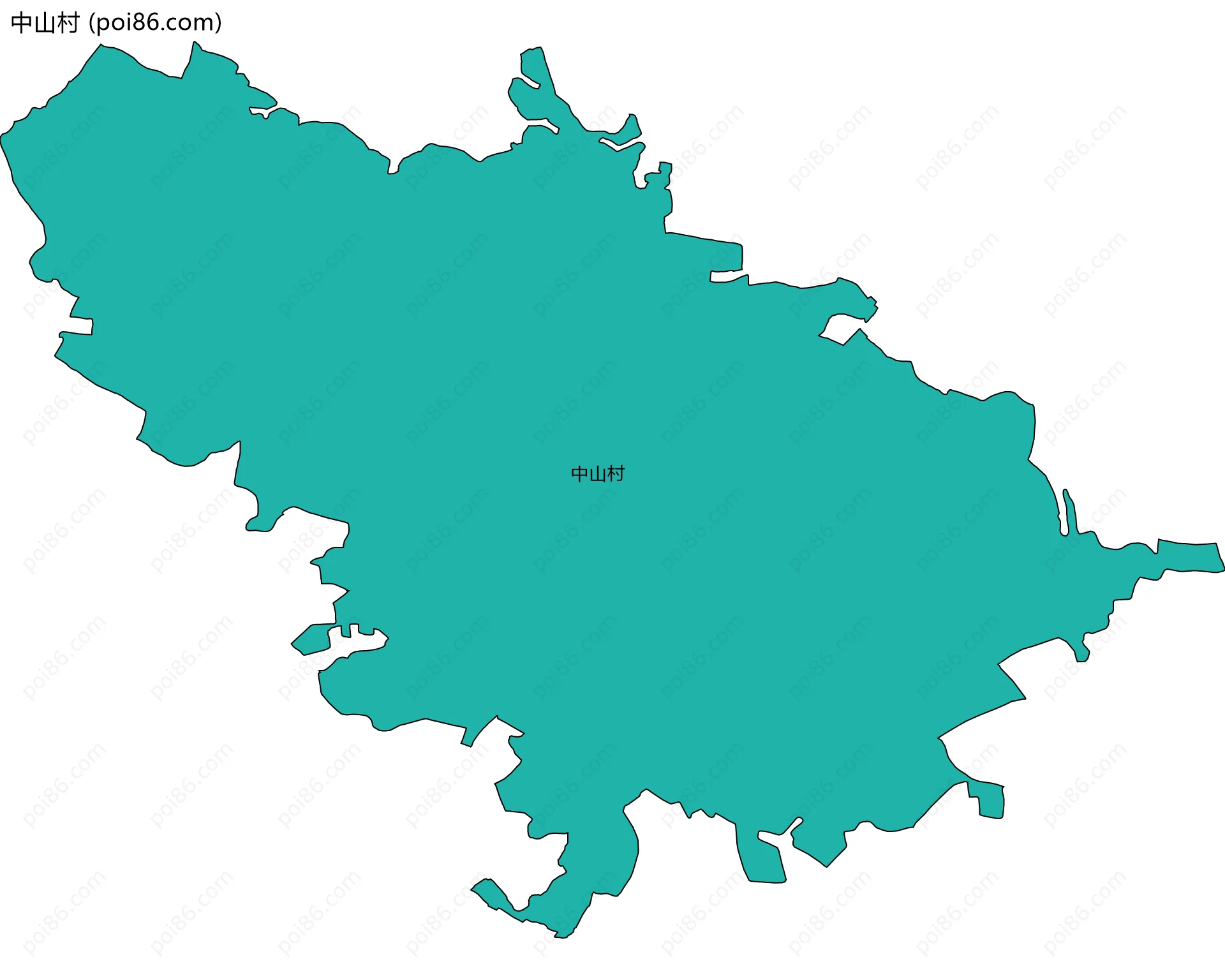 中山村边界地图