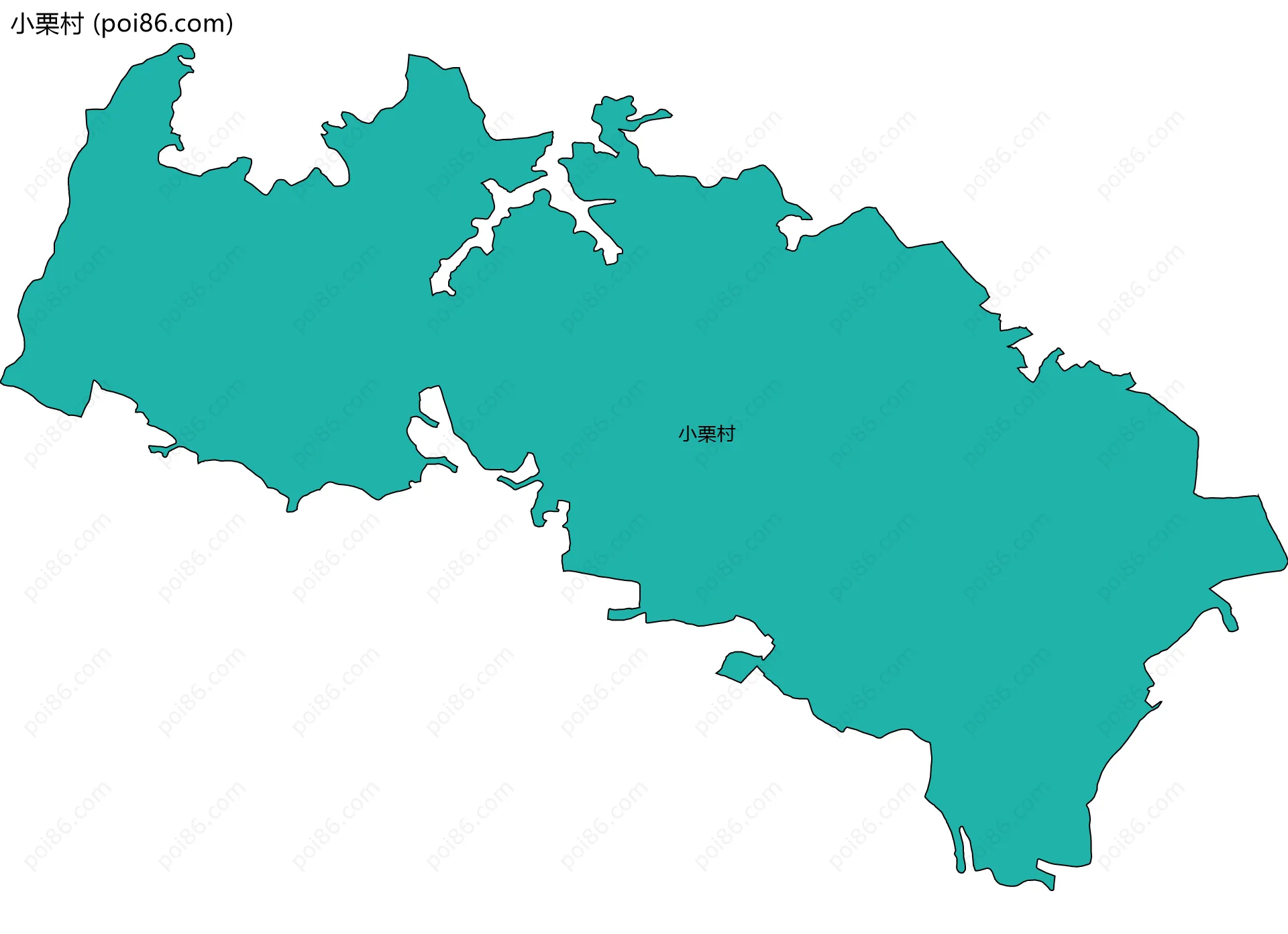 小栗村边界地图