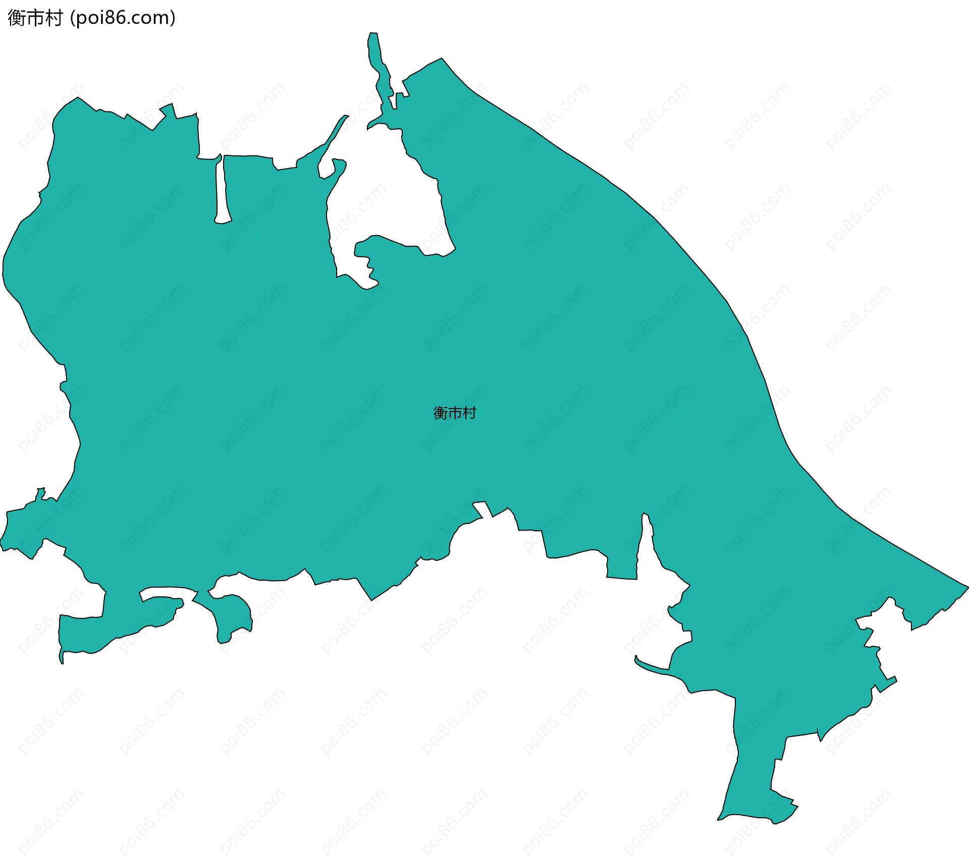 衡市村边界地图