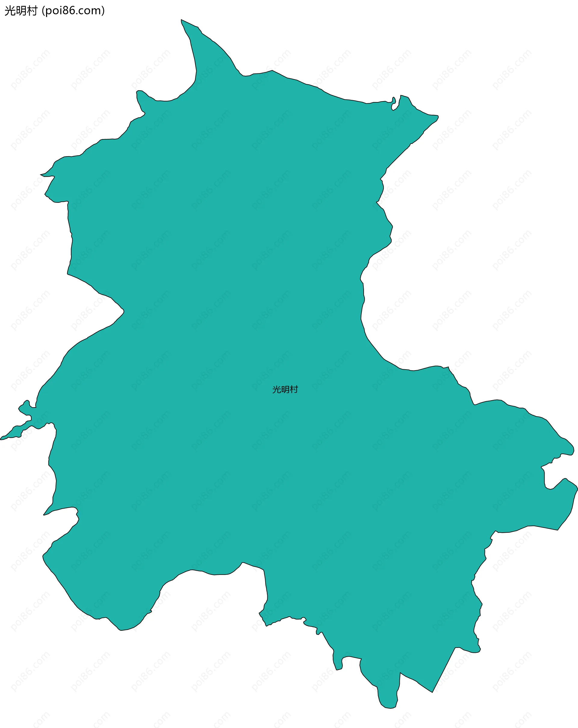 光明村边界地图
