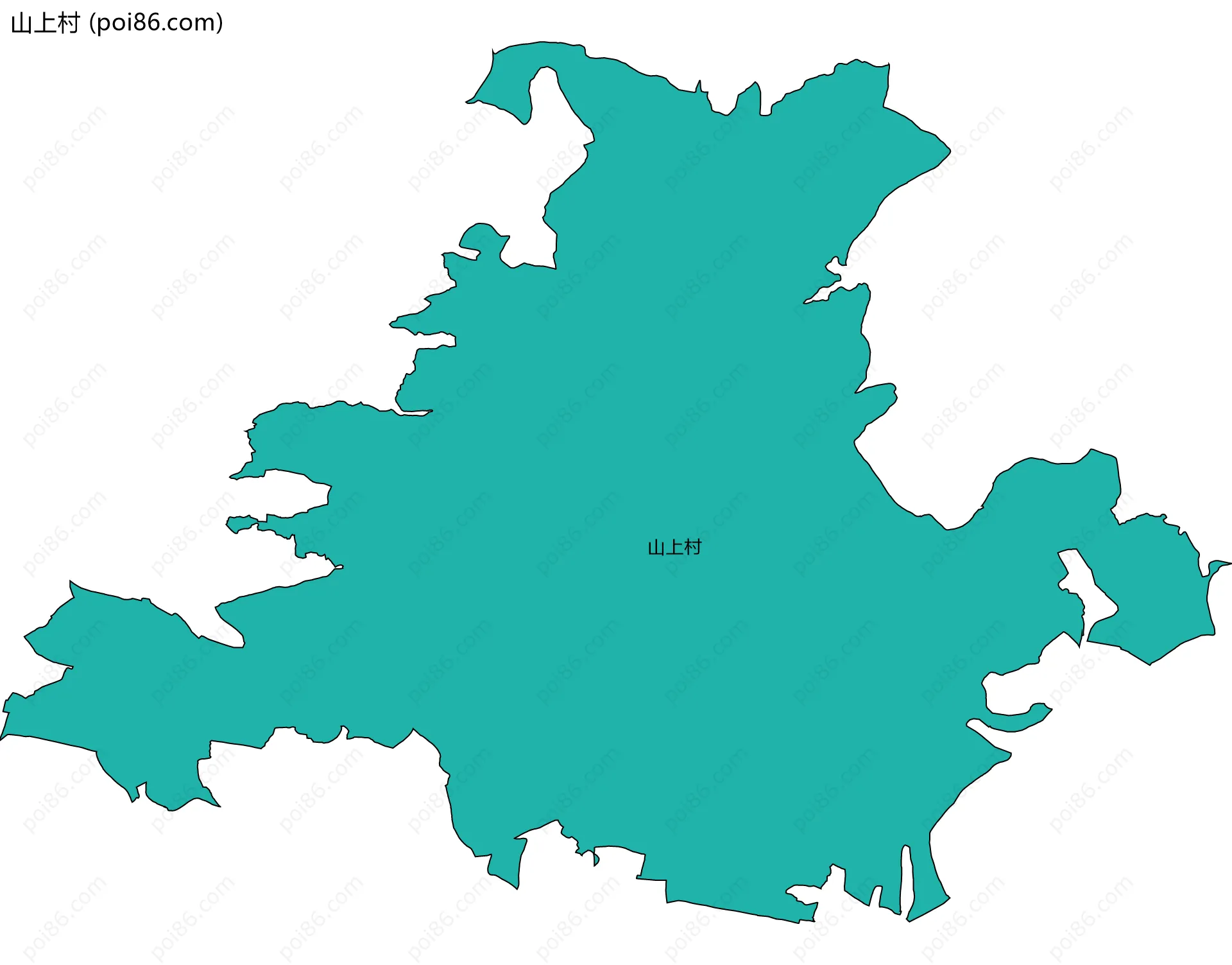 山上村边界地图