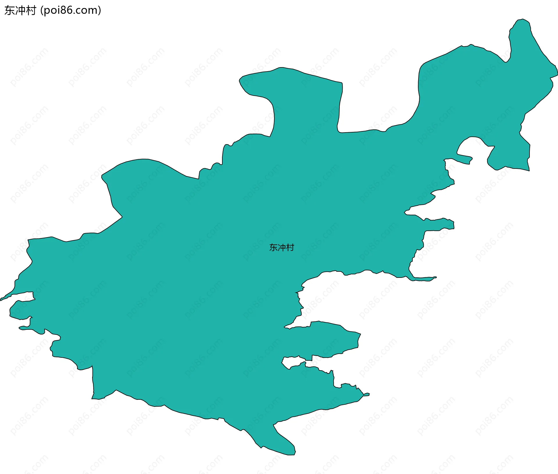 东冲村边界地图