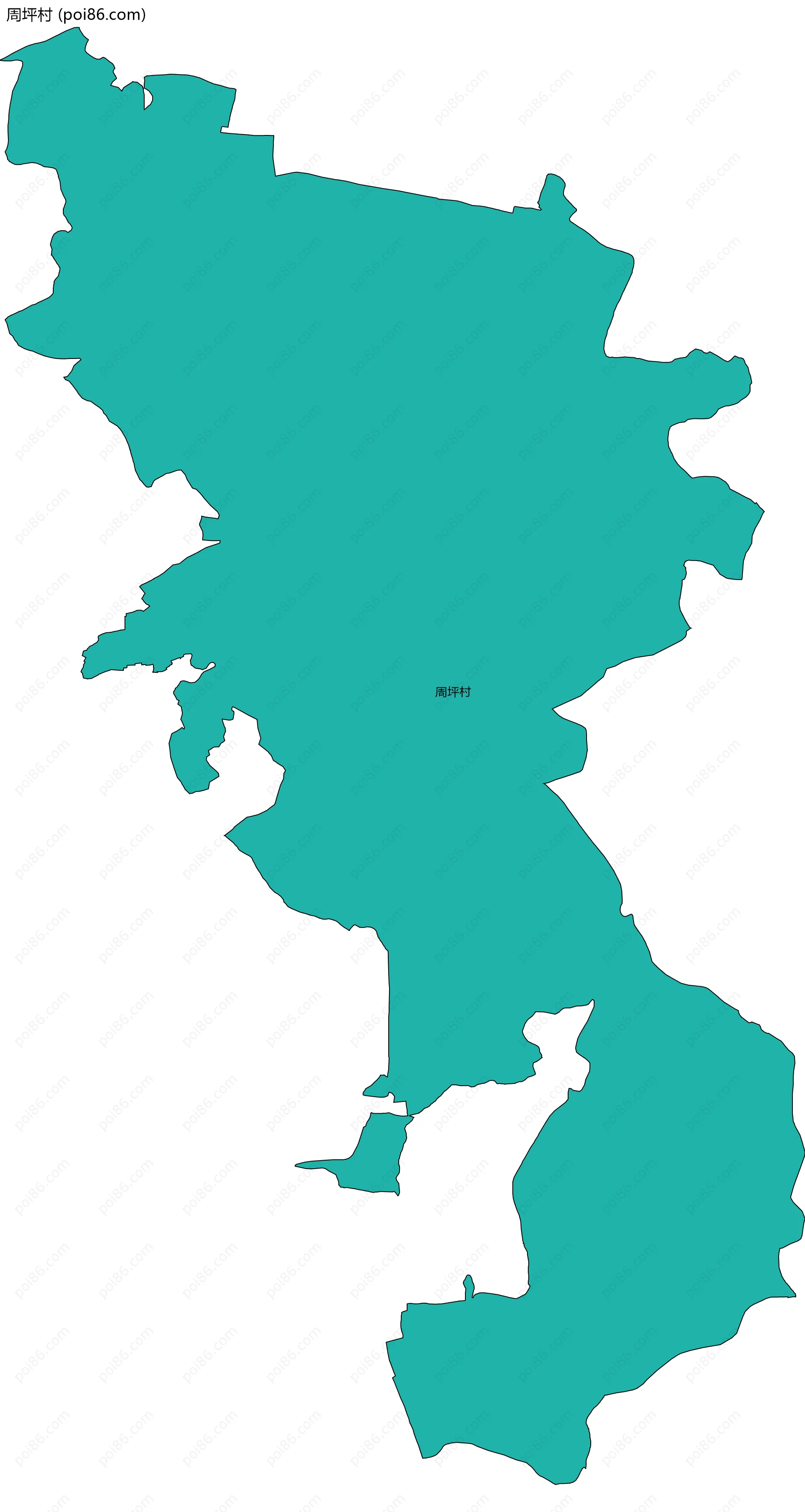 周坪村边界地图