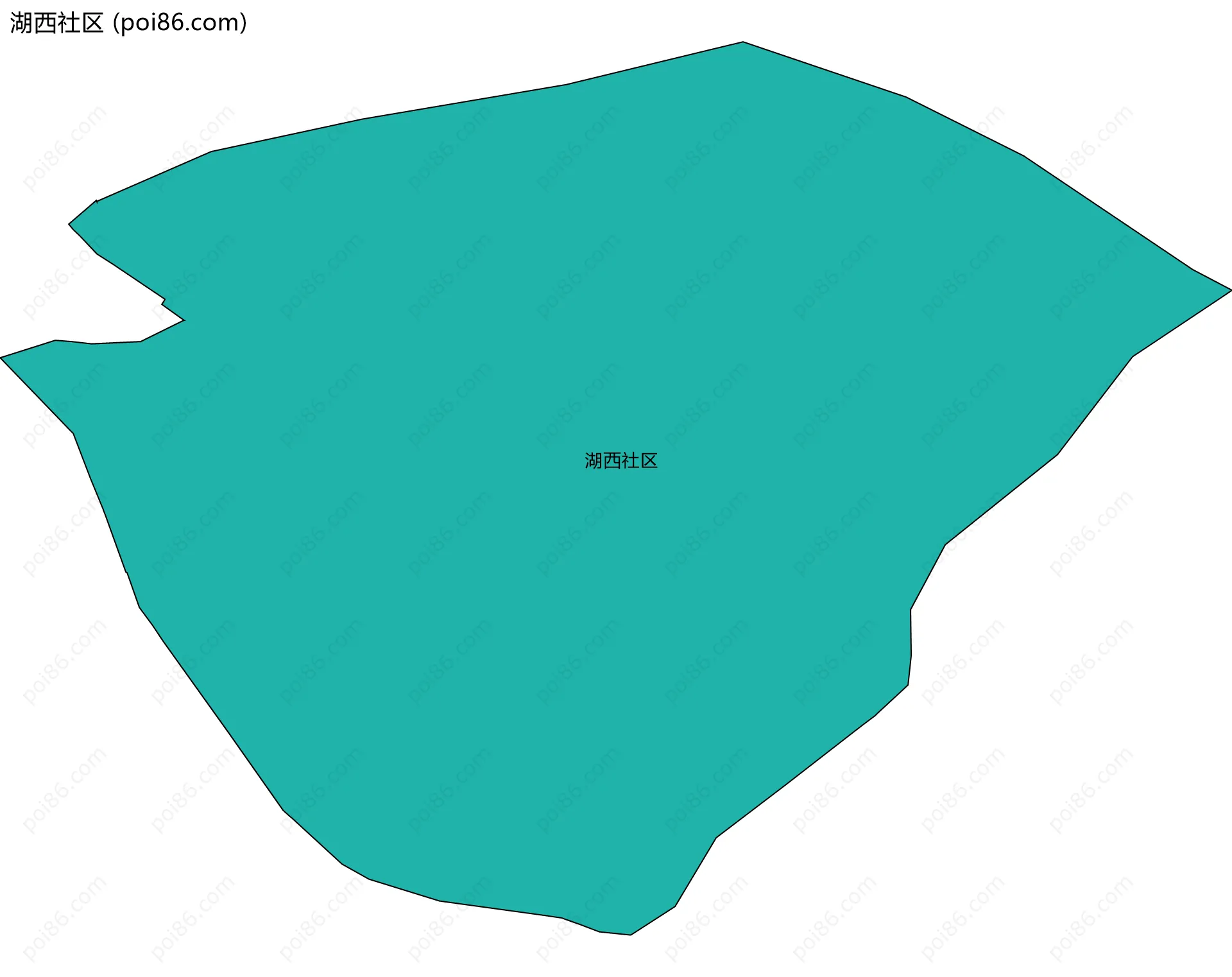 湖西社区边界地图