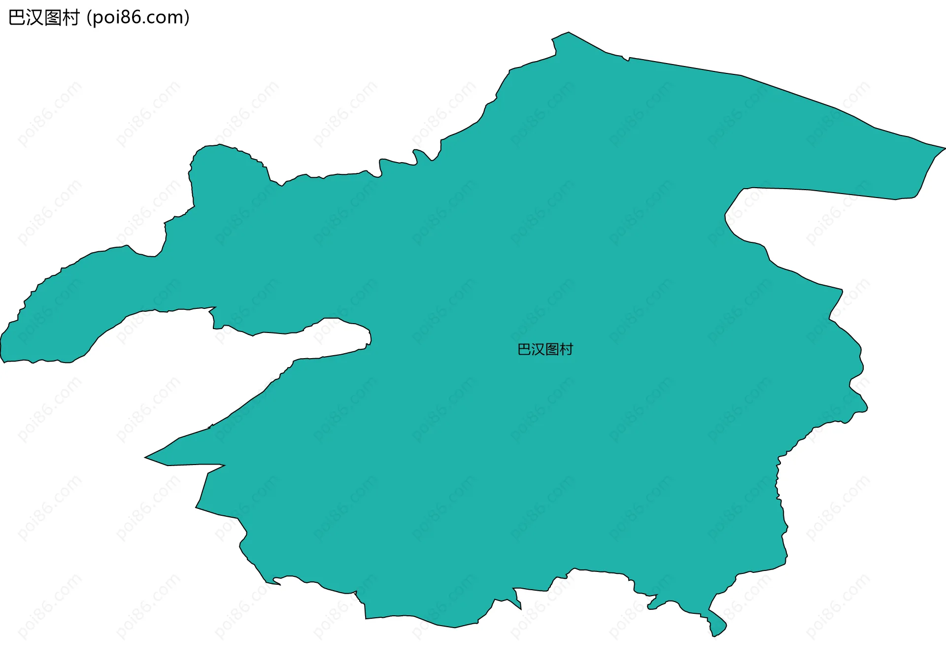 巴汉图村边界地图