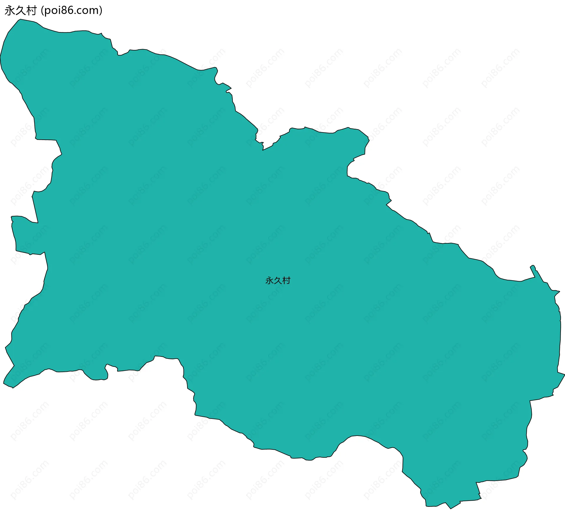 永久村边界地图