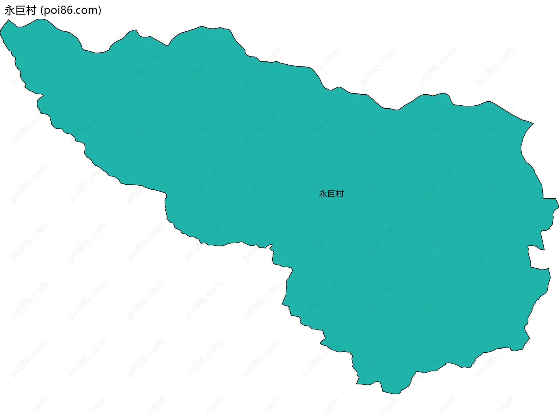 永巨村边界地图