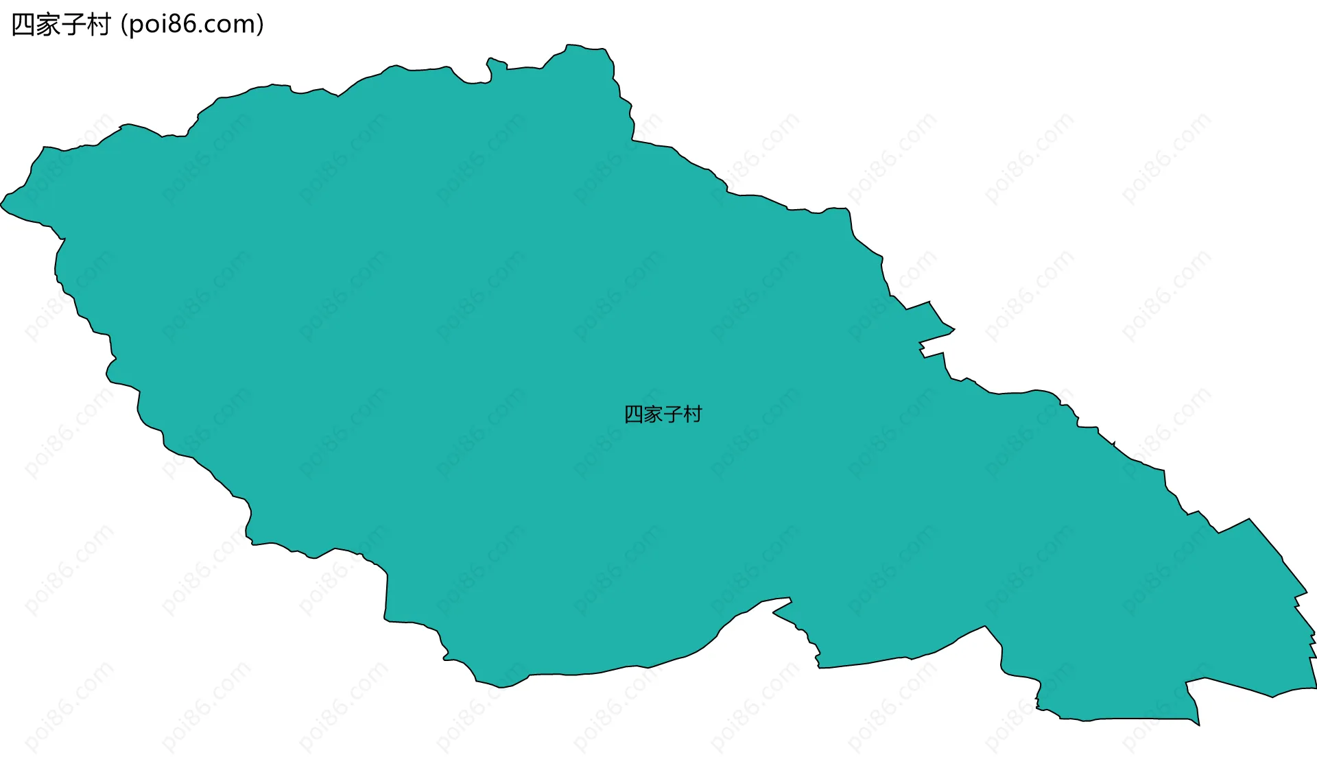 四家子村边界地图
