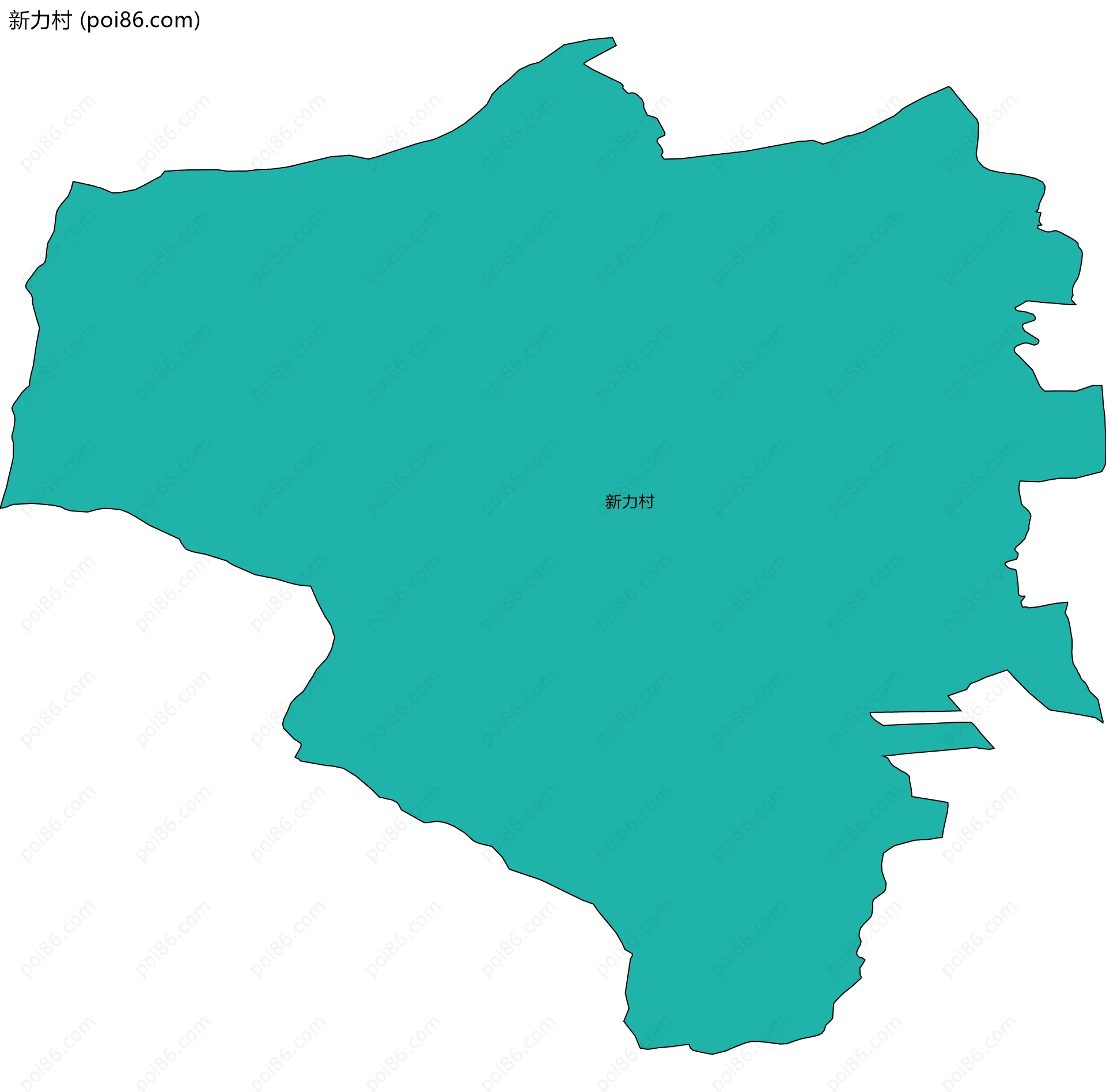 新力村边界地图