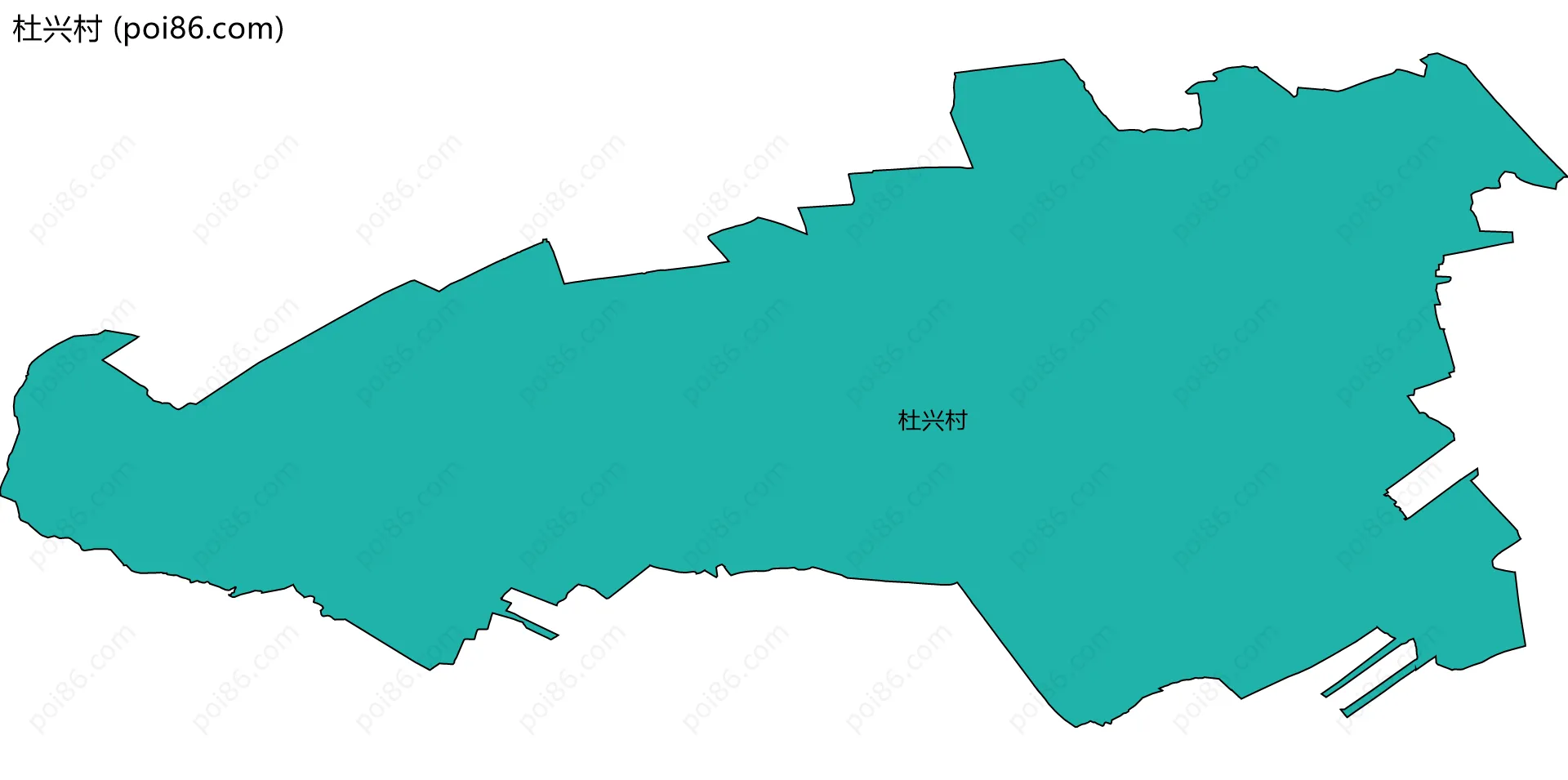 杜兴村边界地图