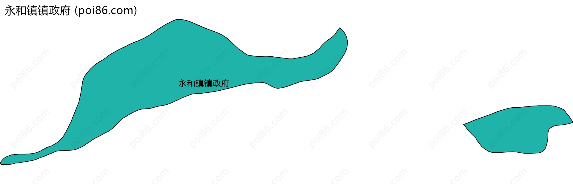 永和镇镇政府边界地图