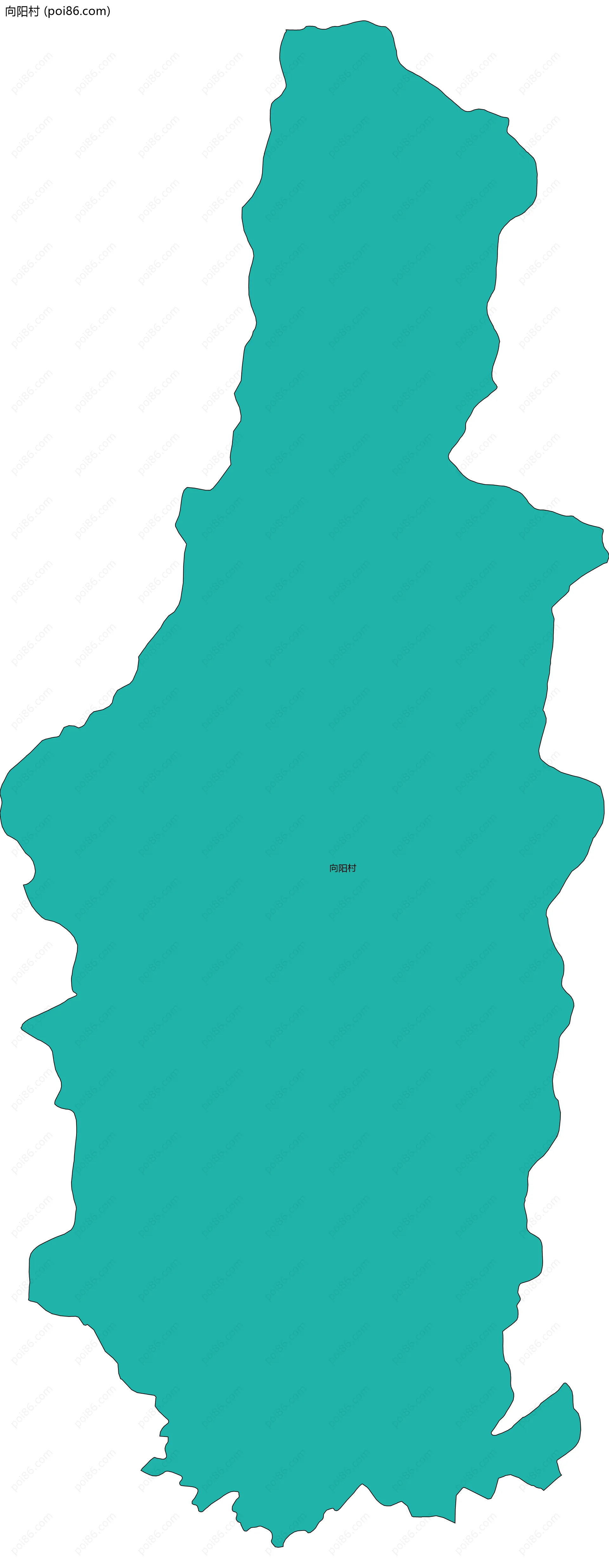 向阳村边界地图