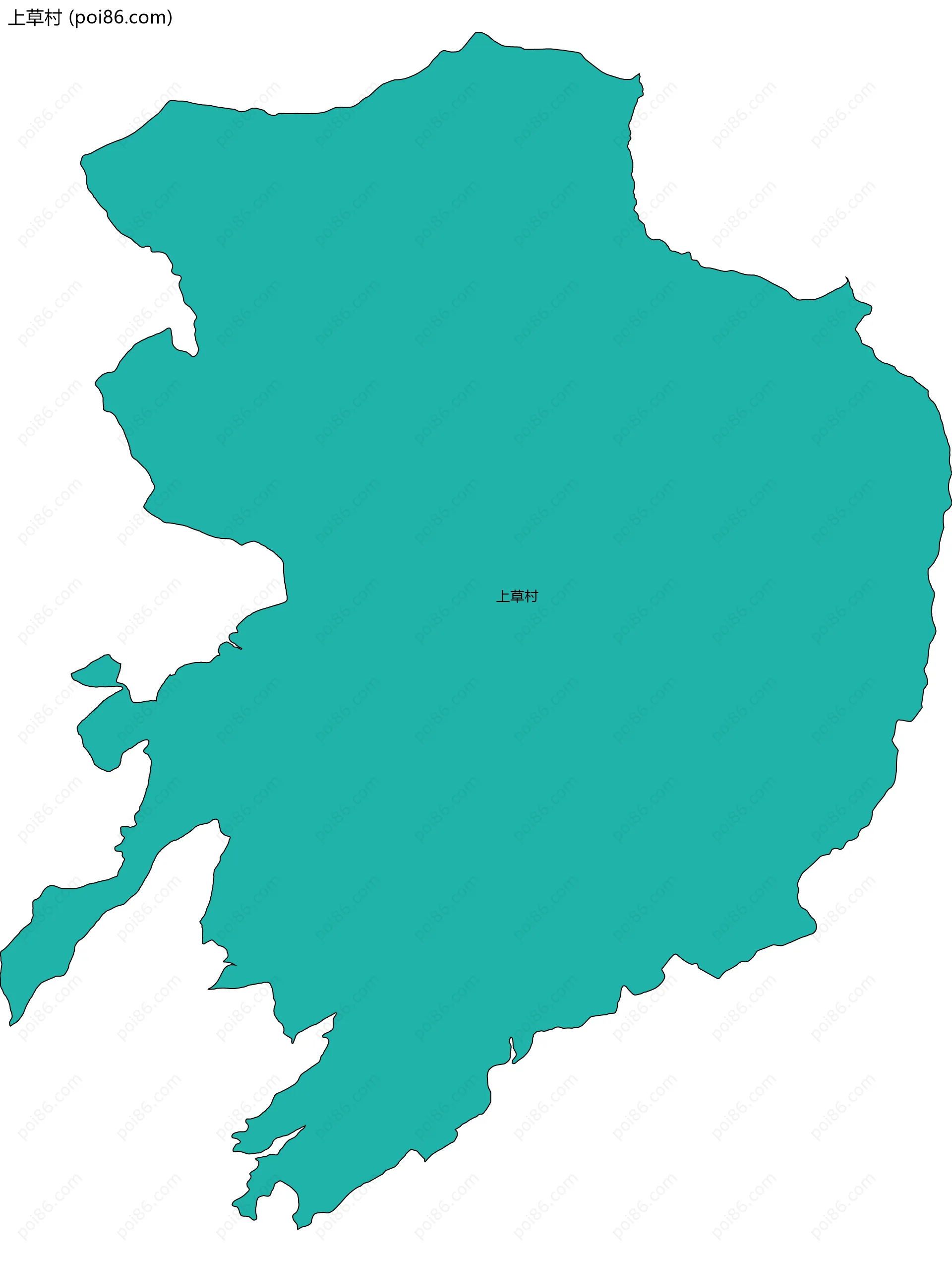 上草村边界地图