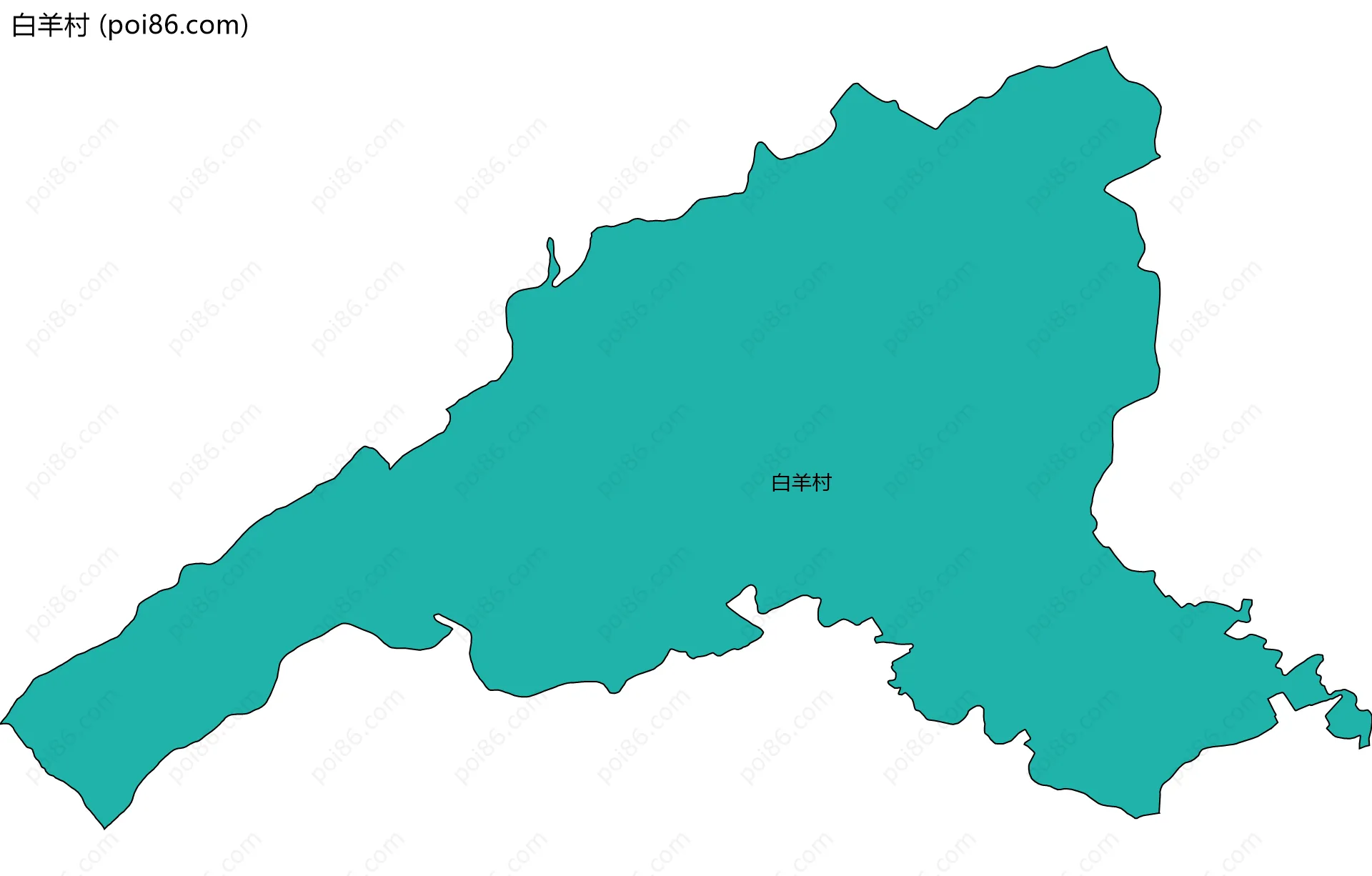 白羊村边界地图