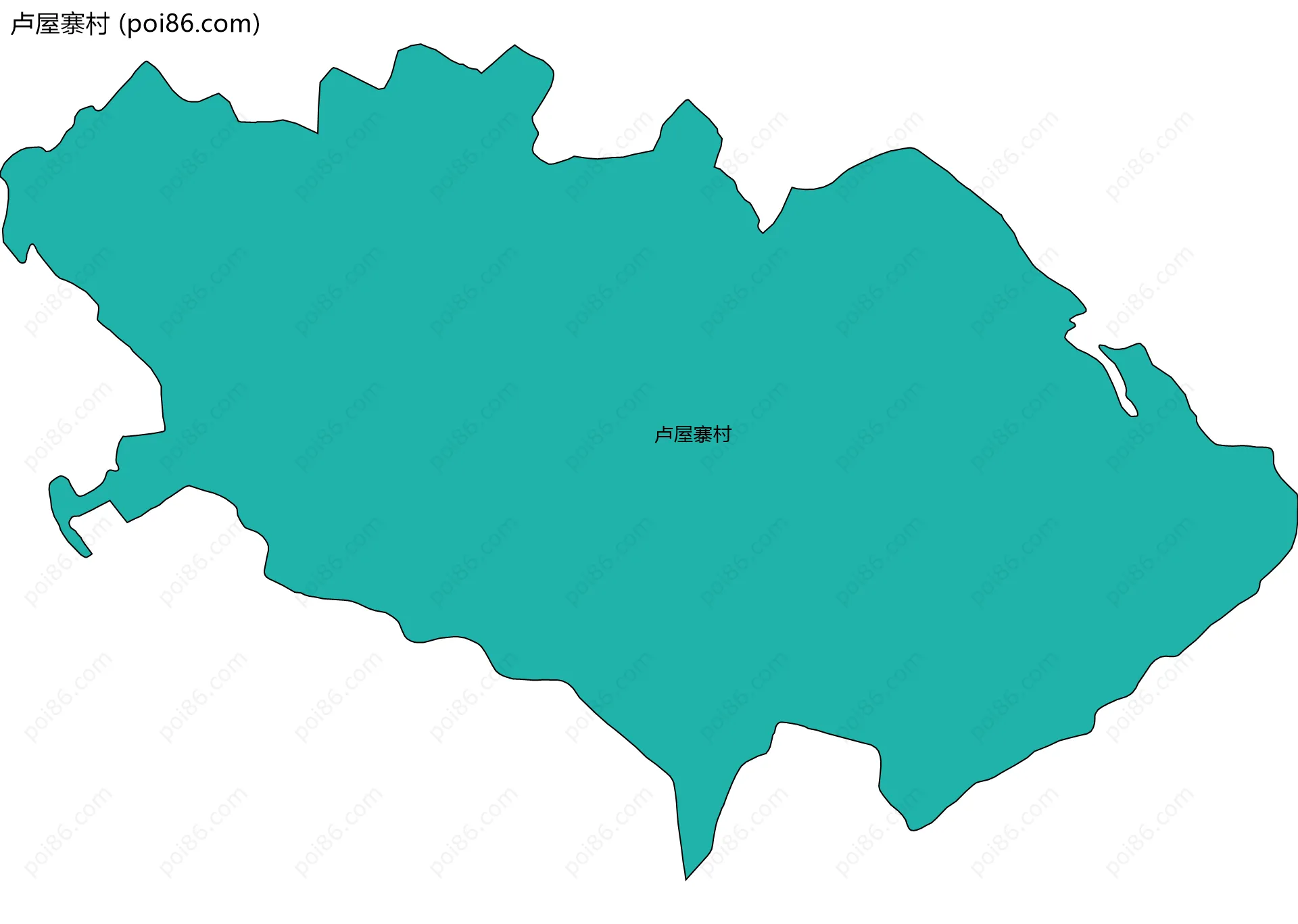 卢屋寨村边界地图