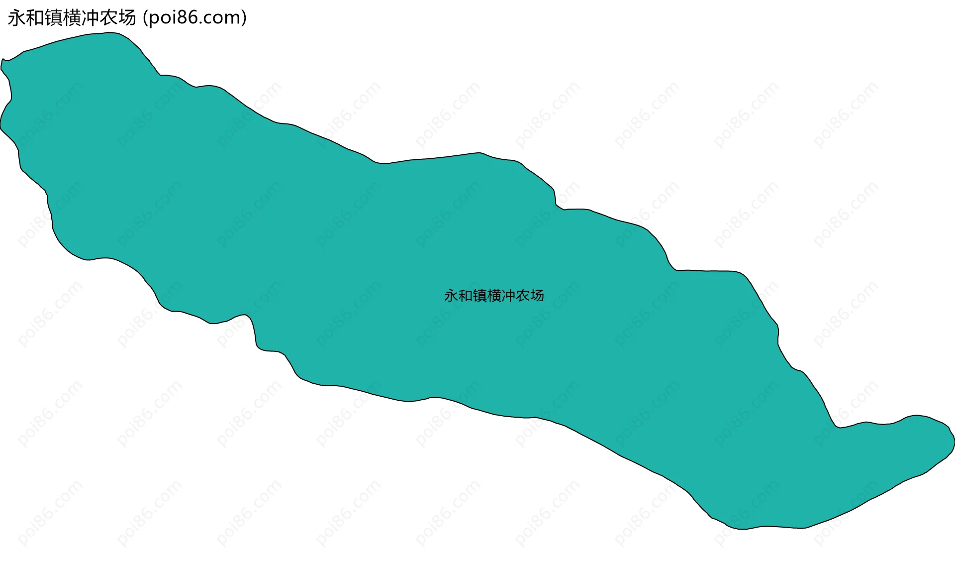 永和镇横冲农场边界地图
