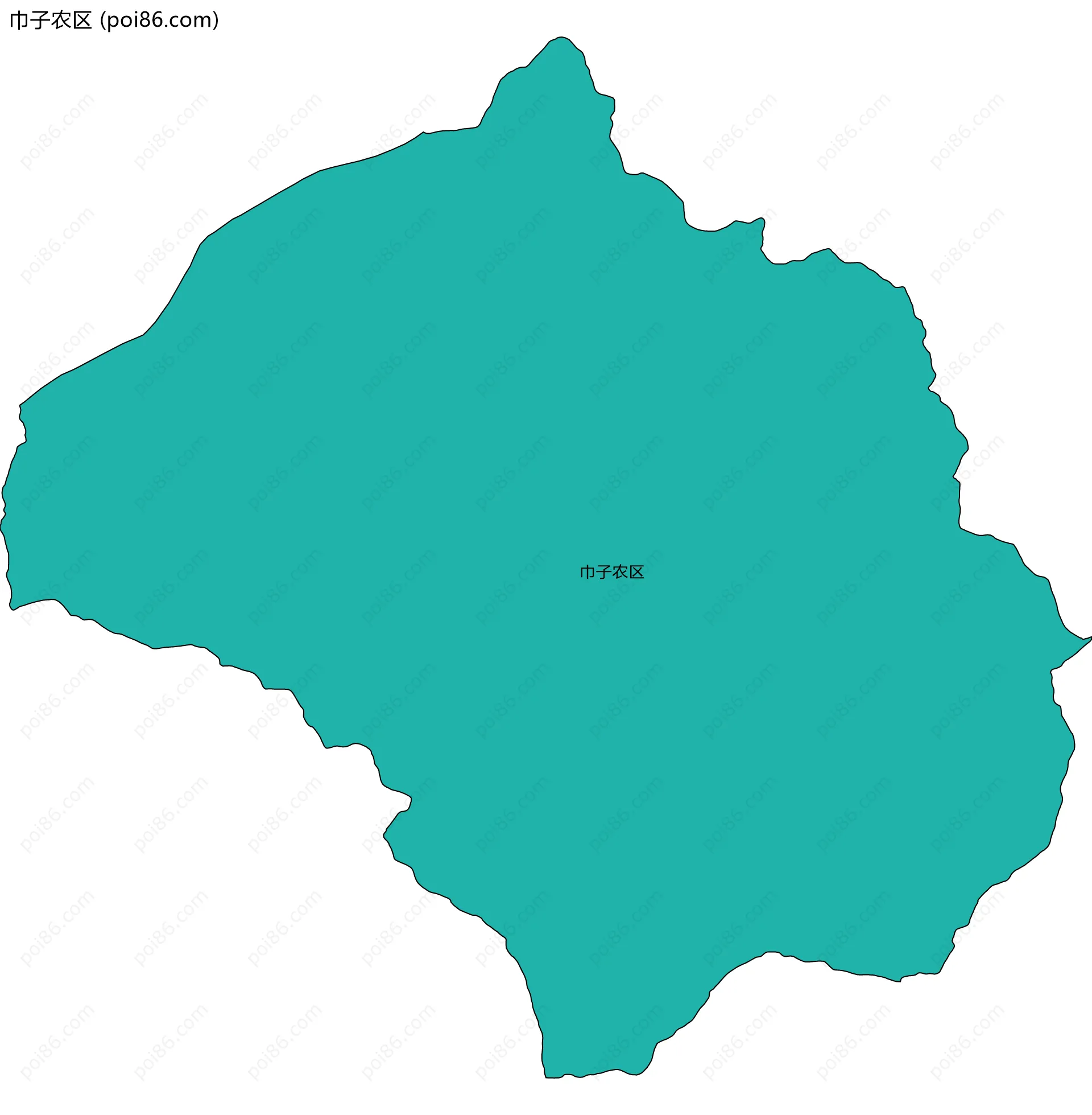 巾子农区边界地图