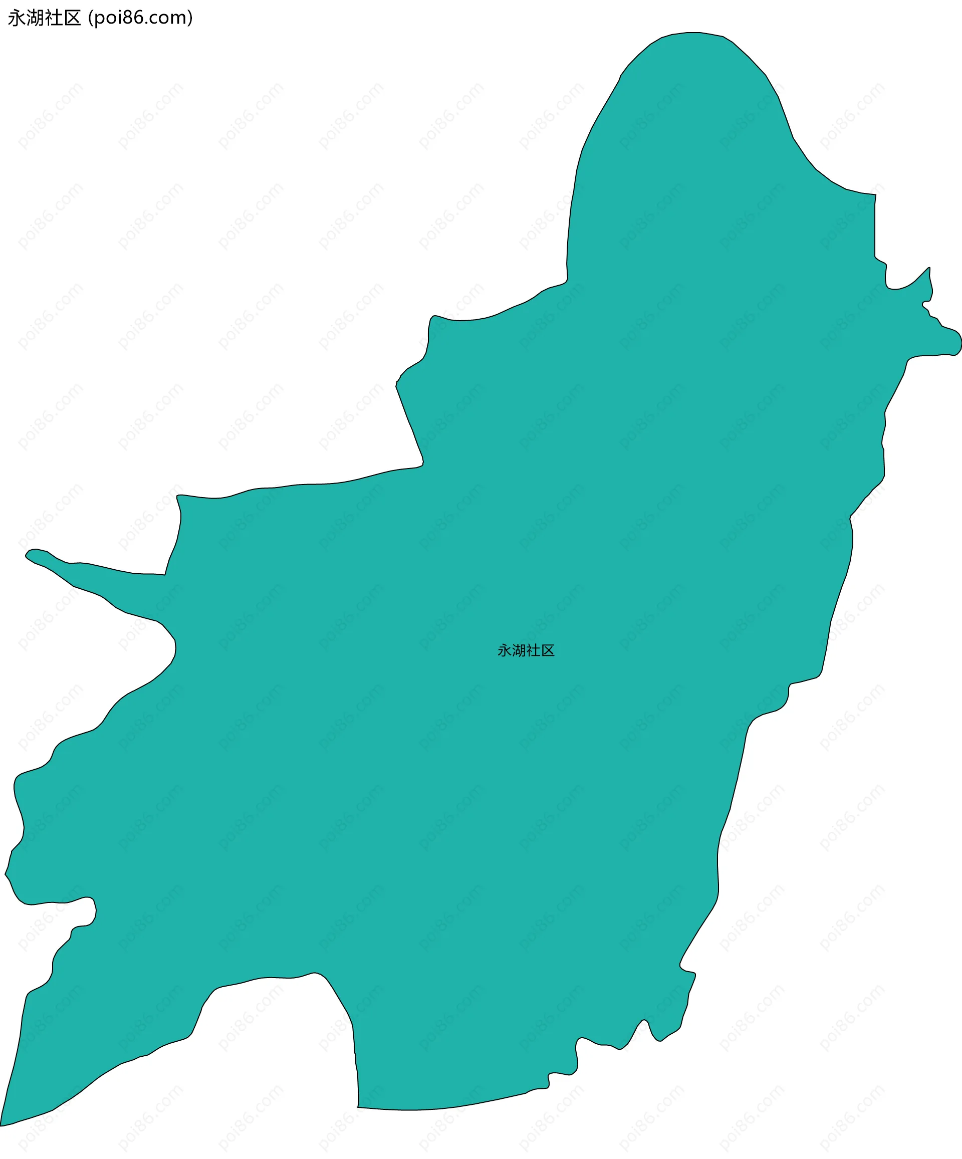 永湖社区边界地图