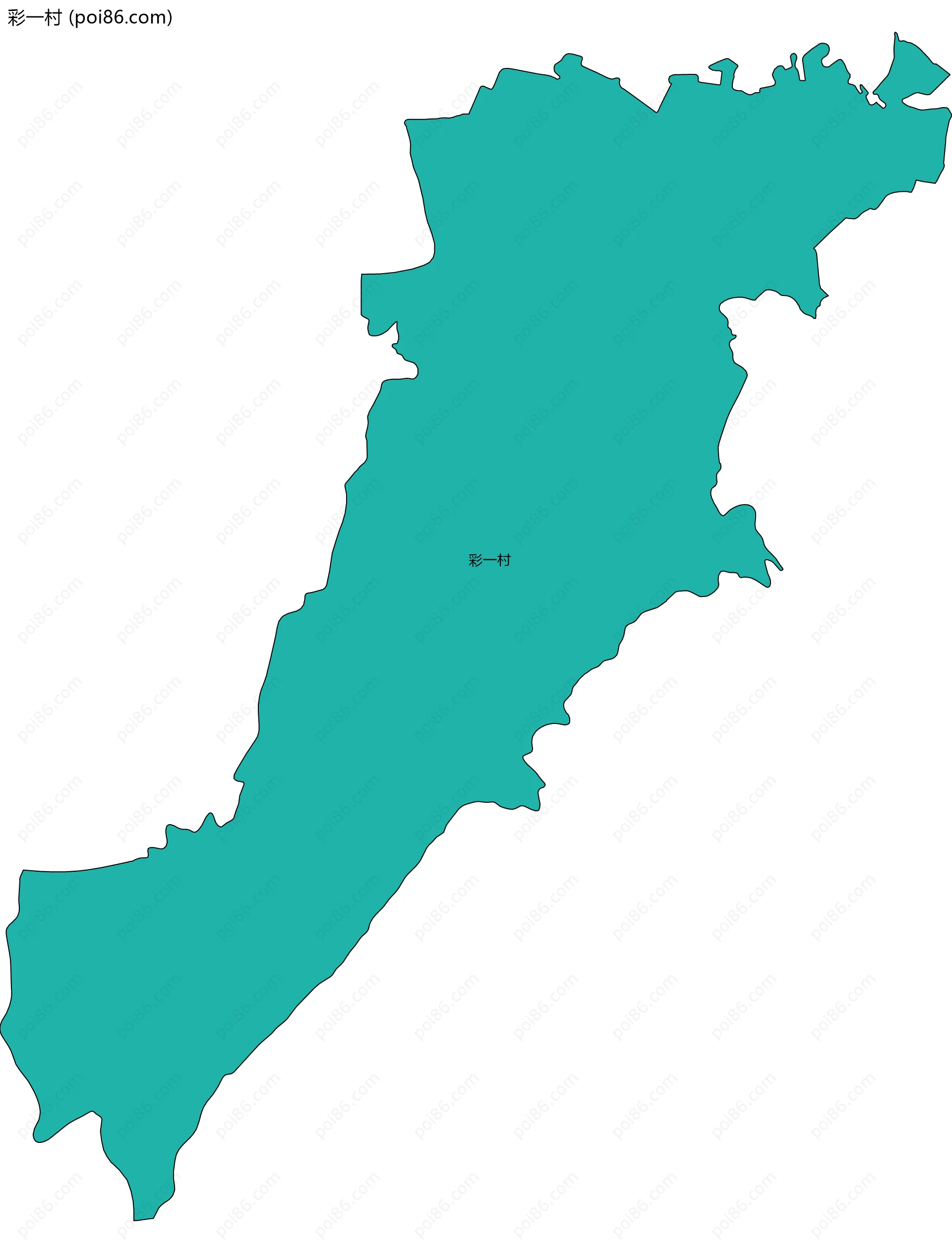 彩一村边界地图