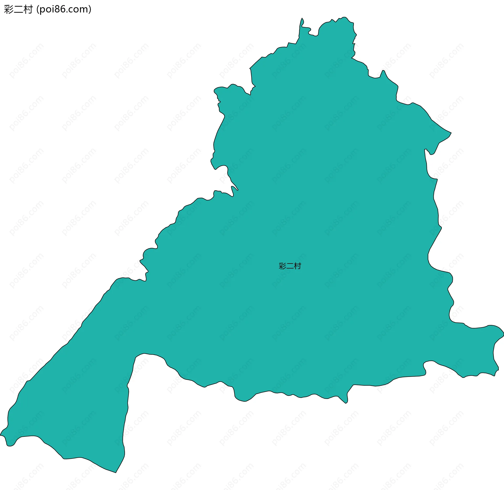 彩二村边界地图