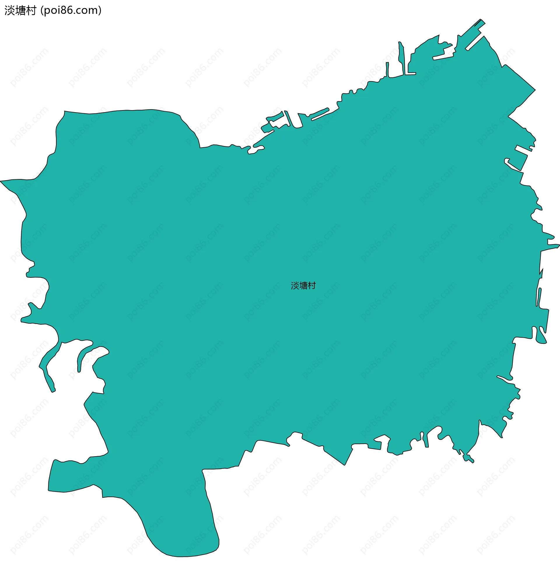 淡塘村边界地图