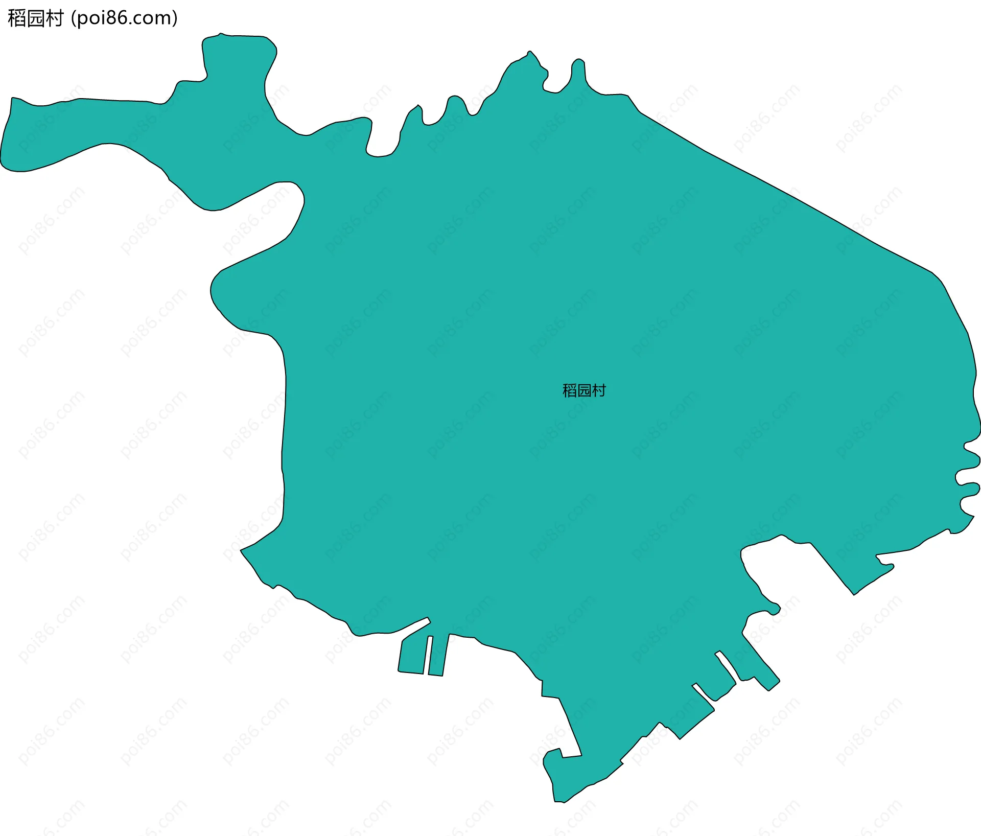 稻园村边界地图