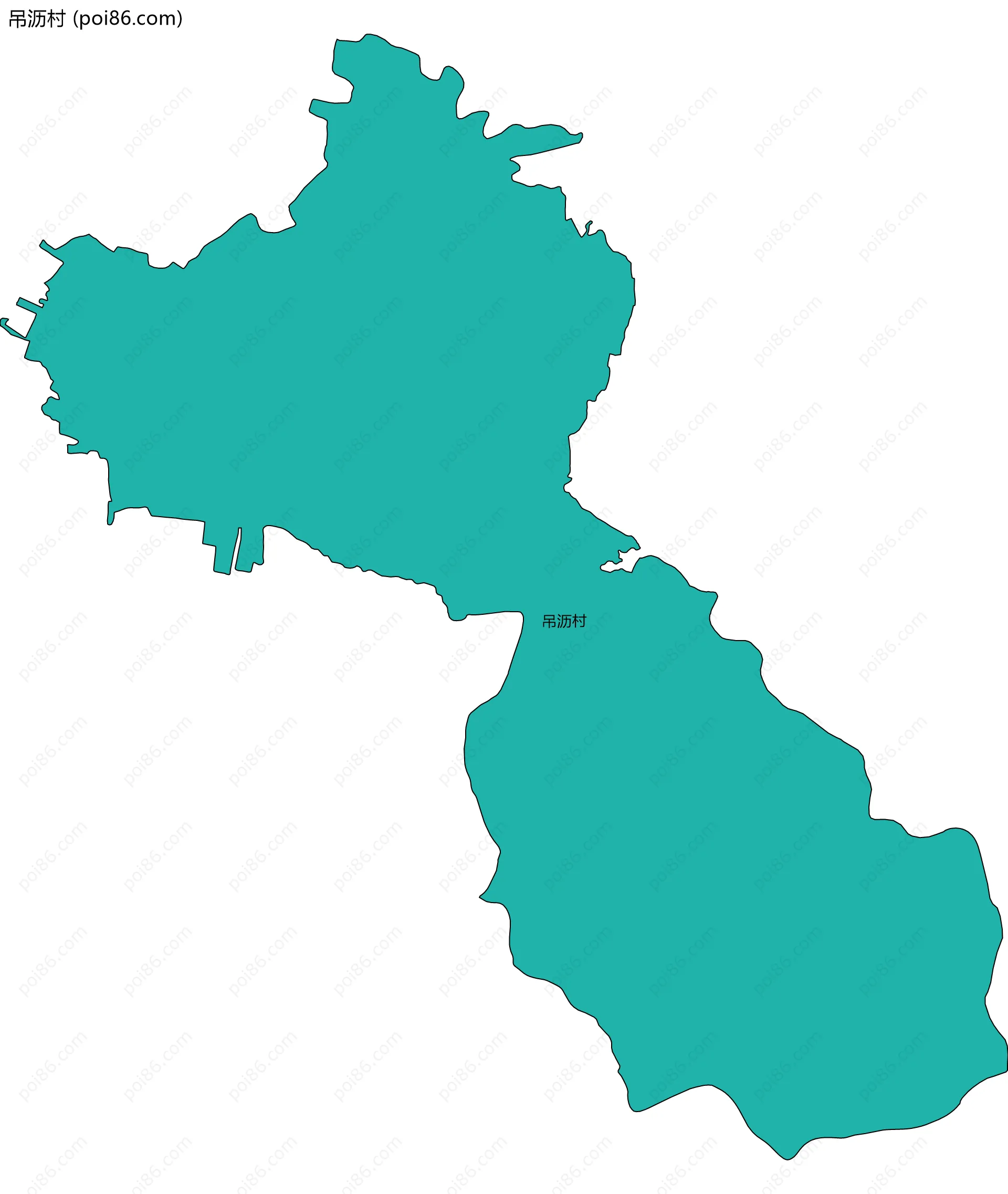 吊沥村边界地图