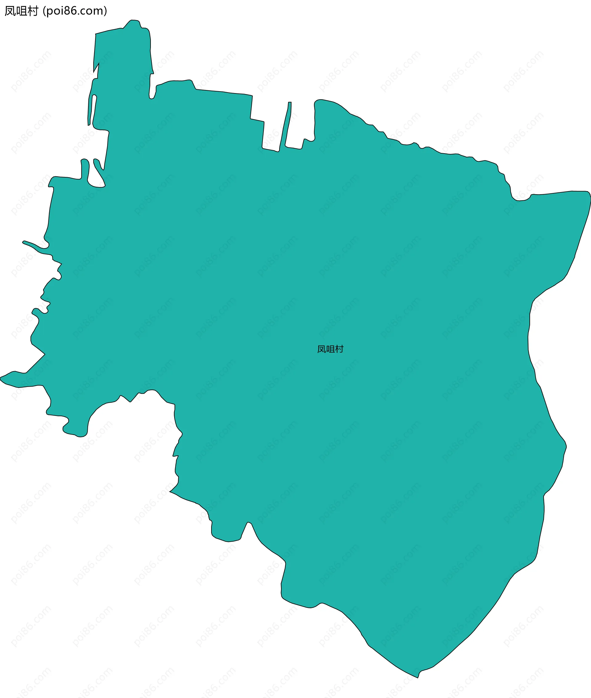 凤咀村边界地图