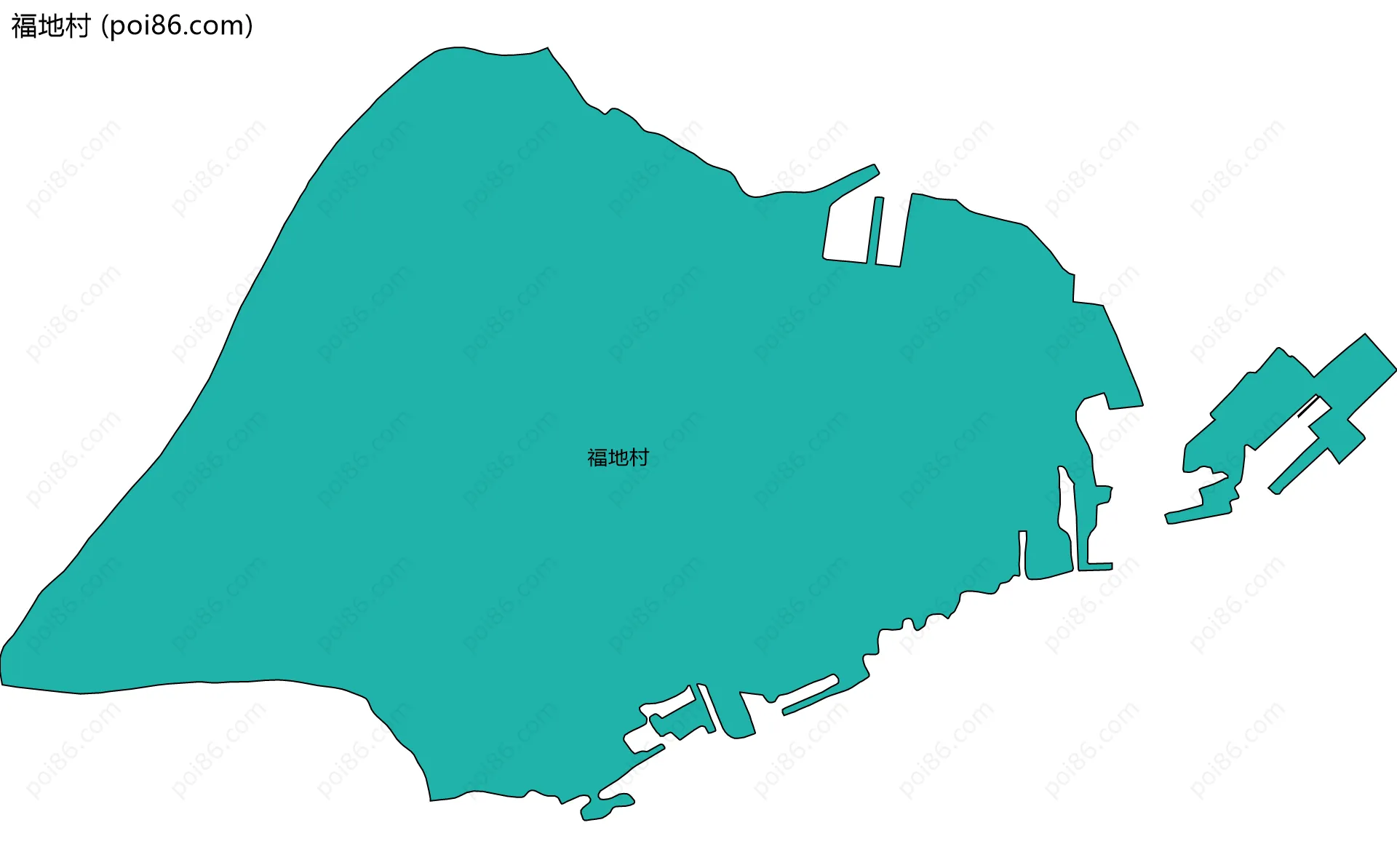 福地村边界地图