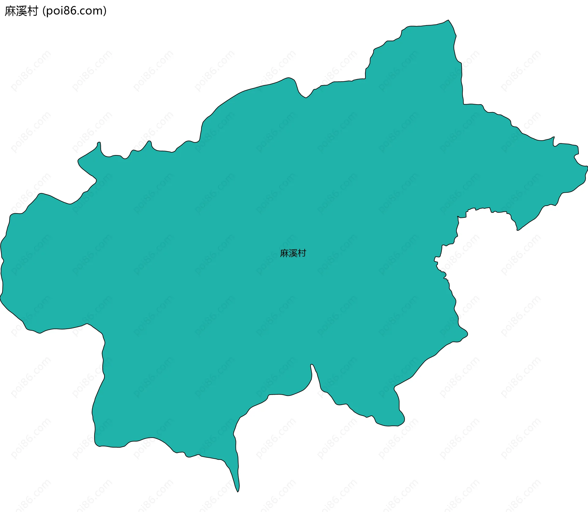 麻溪村边界地图