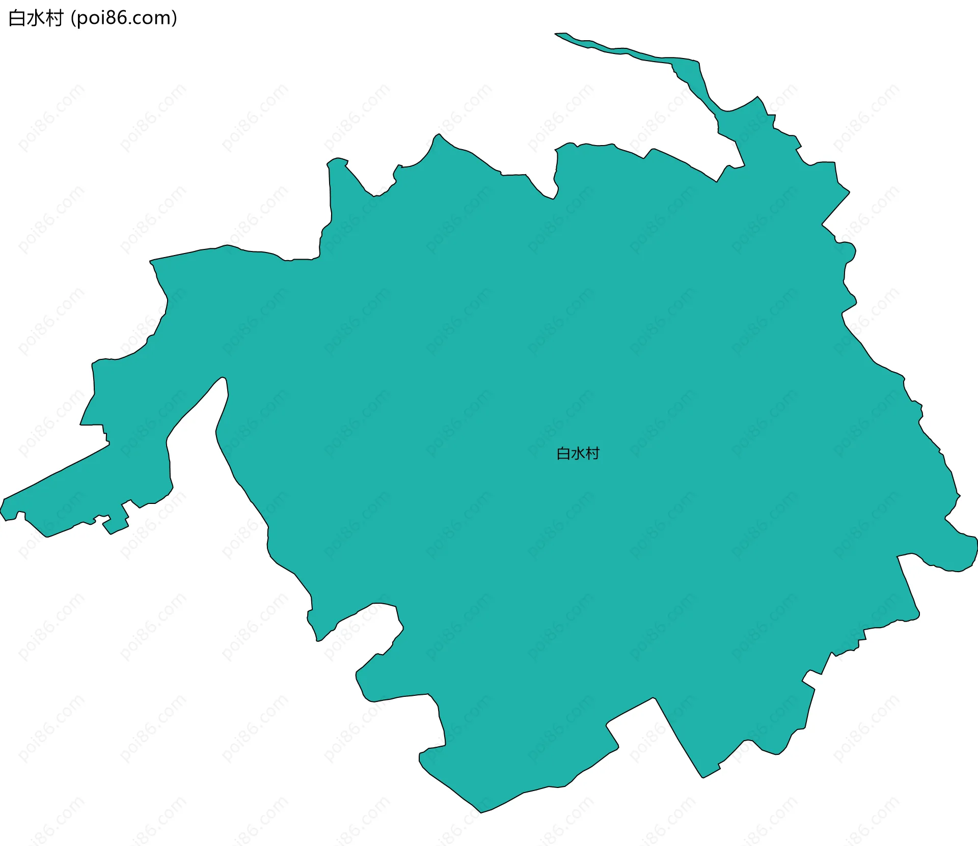 白水村边界地图