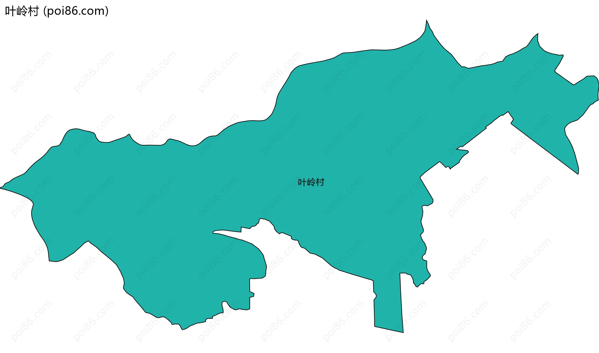 叶岭村边界地图