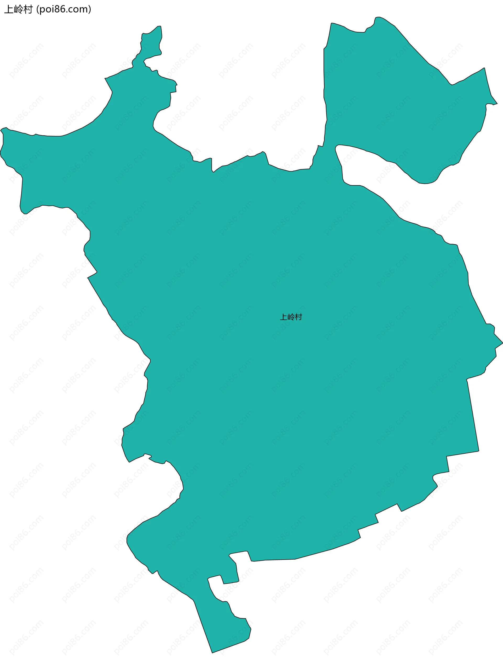 上岭村边界地图