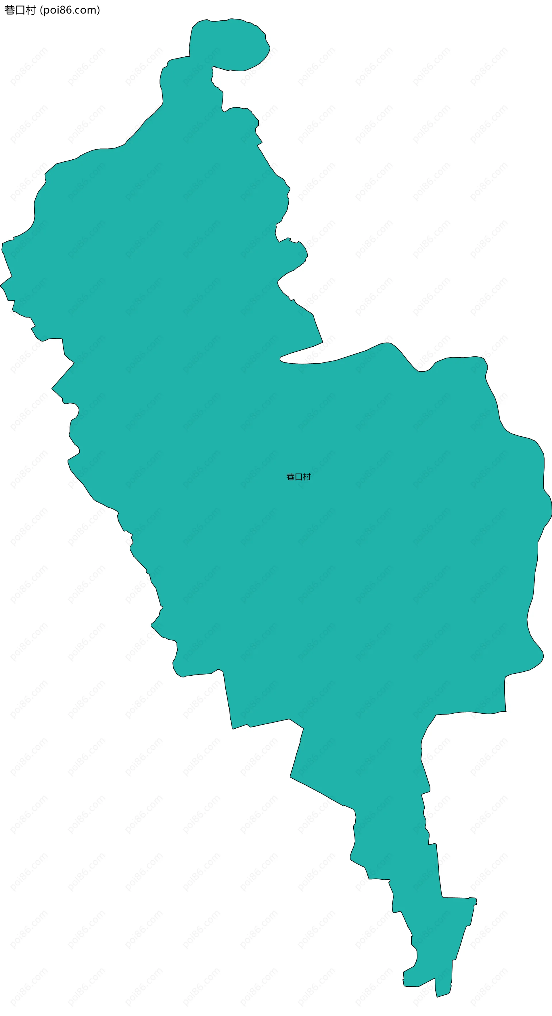 巷口村边界地图