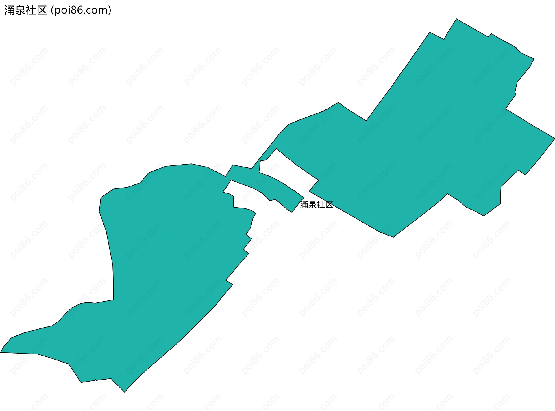 涌泉社区边界地图