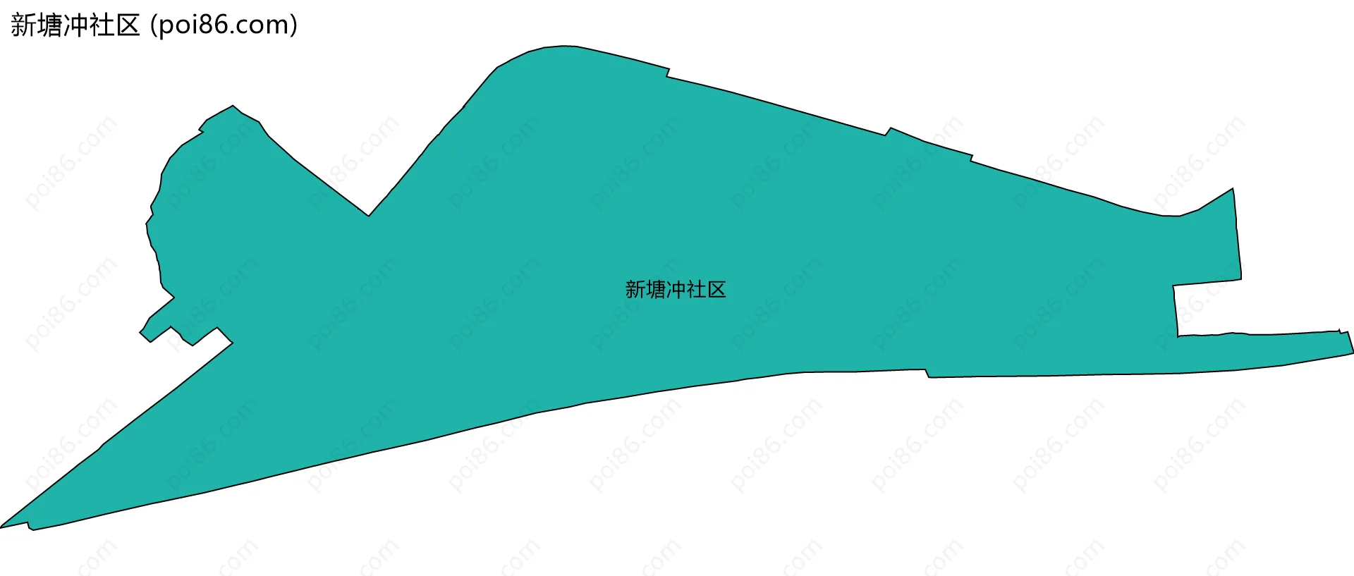 新塘冲社区边界地图