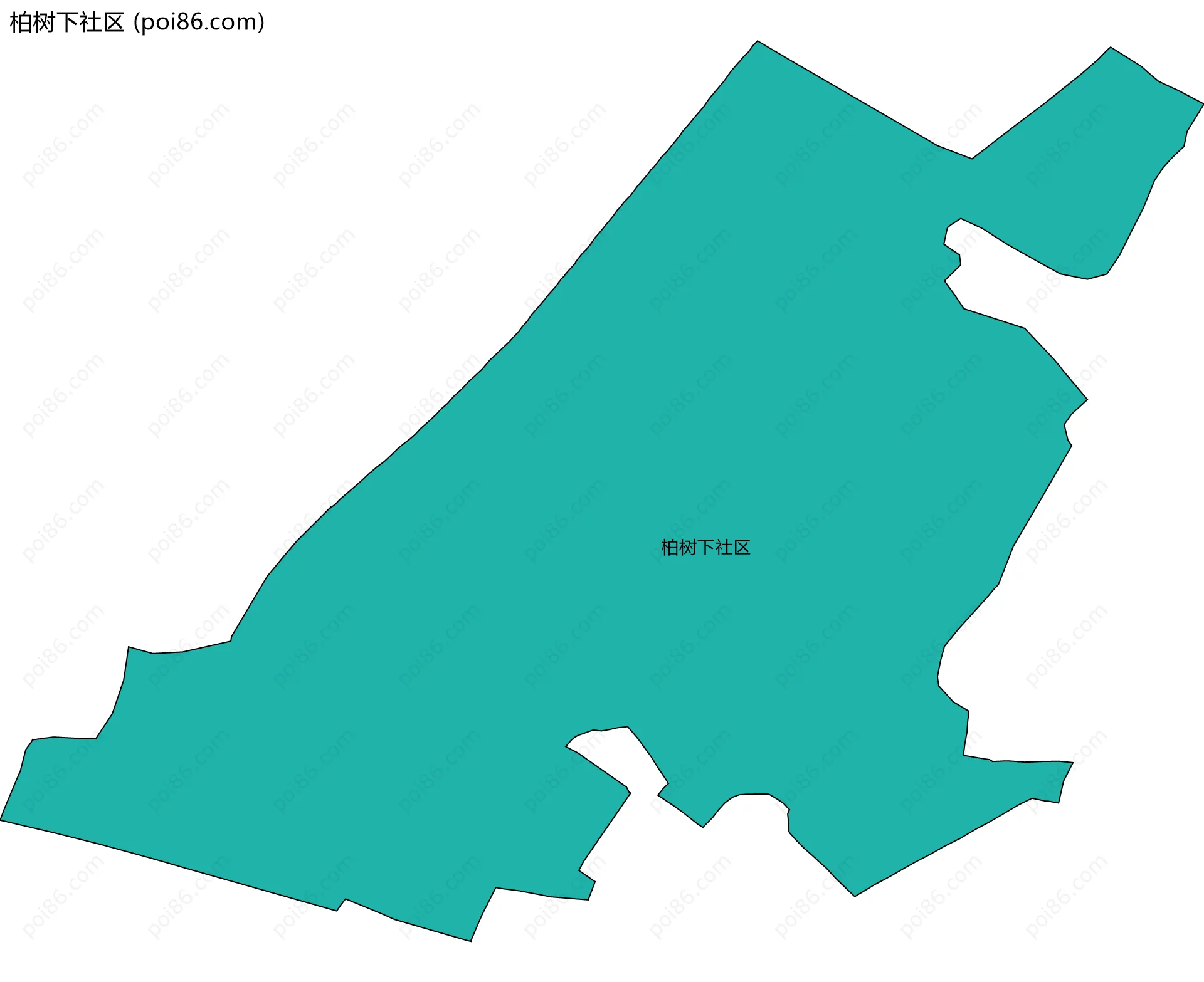 柏树下社区边界地图